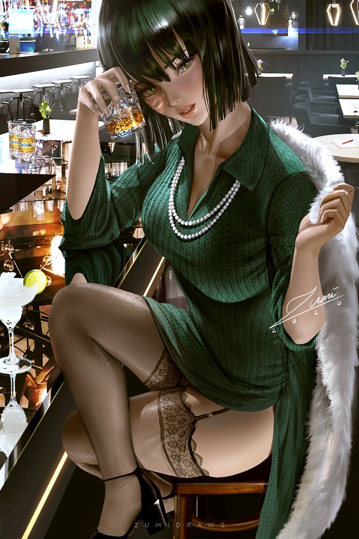 1girls, female, female only, fubuki (one-punch man), high heels, looking at viewer, one-punch man, solo, thighhighs, zumi