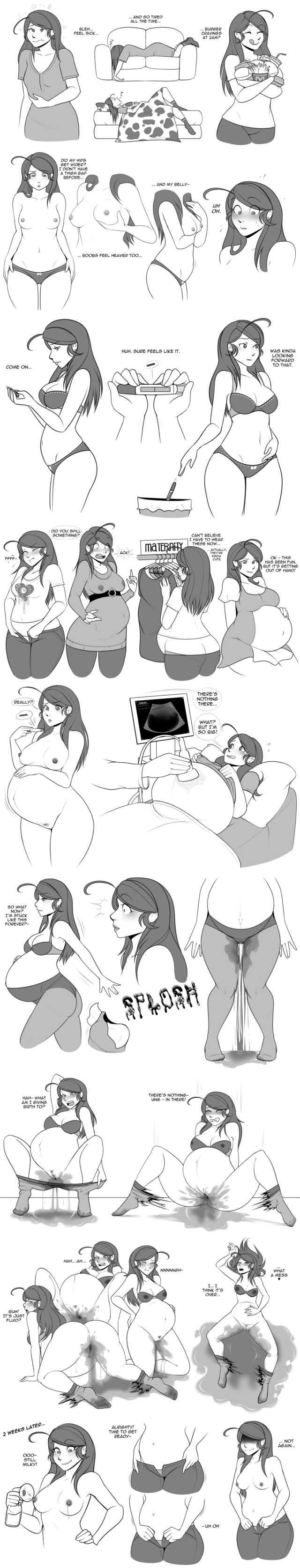 belly_inflation big_belly birth inflation lactation madamsquiggles phantom_pregnancy tagme what