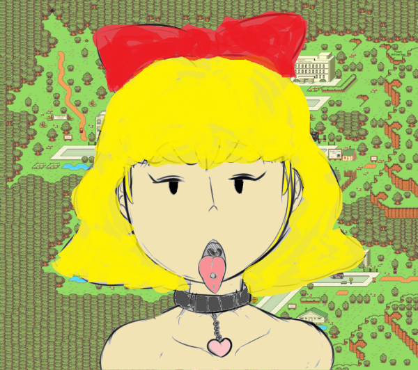 ahe_gao blonde_hair collar colored earthbound mother_(game) mother_(series) paula_jones paula_polestar sanka-tetsu sex_slave slave