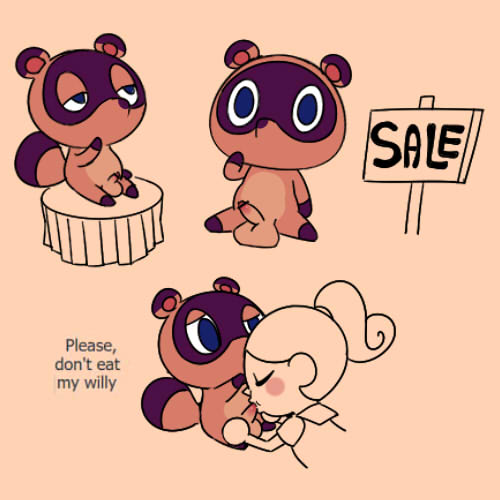 animal_crossing artist_request balls blowjob fellatio nintendo penis source_request tanuki timmy_nook tommy_nook villager_(animal_crossing) year_request