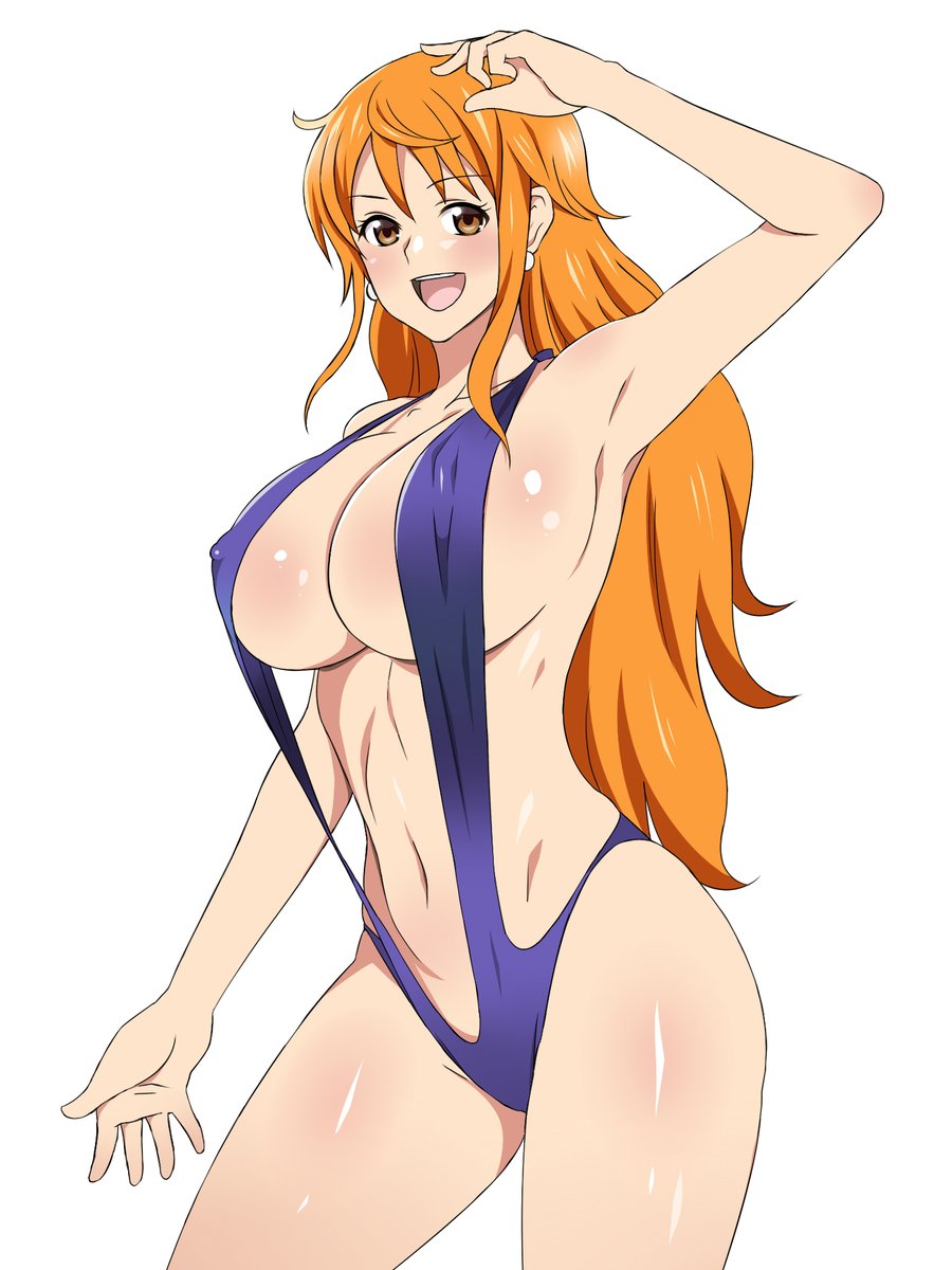 bikini breasts female female_only kagemusha looking_at_viewer nami one_piece sling_bikini swimsuit