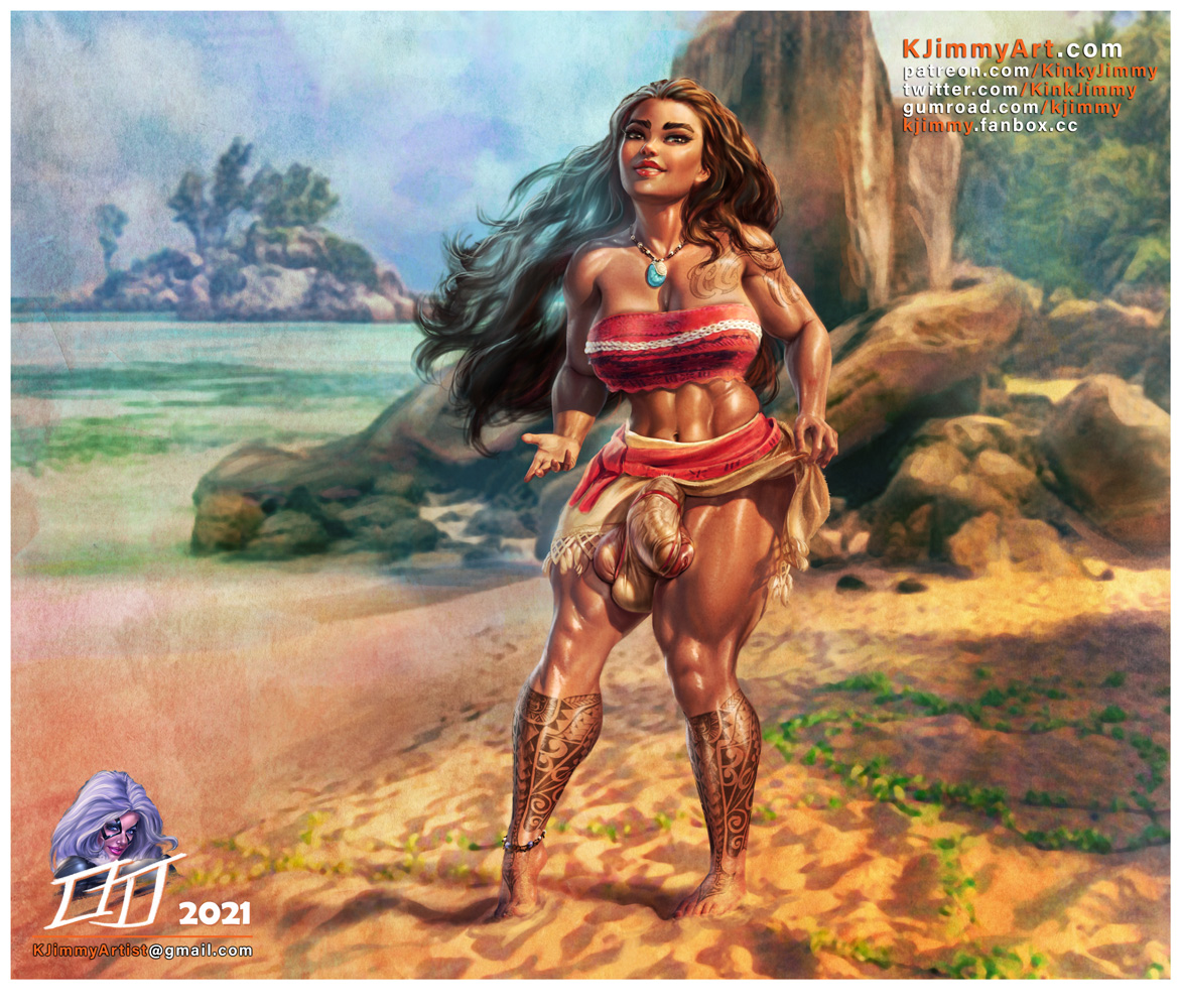 1futa, abs, aged up, balls, balls bulge, balls in panties, balls under clothes, barely contained, breasts, cleavage, dark skin, dark-skinned female, dark-skinned futa, dickgirl, erection, erection in panties, erection under clothes, erection under loincloth, female, futa only, futanari, hyper, hyper penis, ineffective clothing, ineffective panties, intersex, kinkyjimmy, large breasts, loincloth, loincloth lift, moana, moana waialiki, muscles, muscular, muscular futa, muscular thighs, panties, panty bulge, penis, penis bulge, penis under clothes, penis under loincloth, sagging balls, small clothes, small panties, wide hips