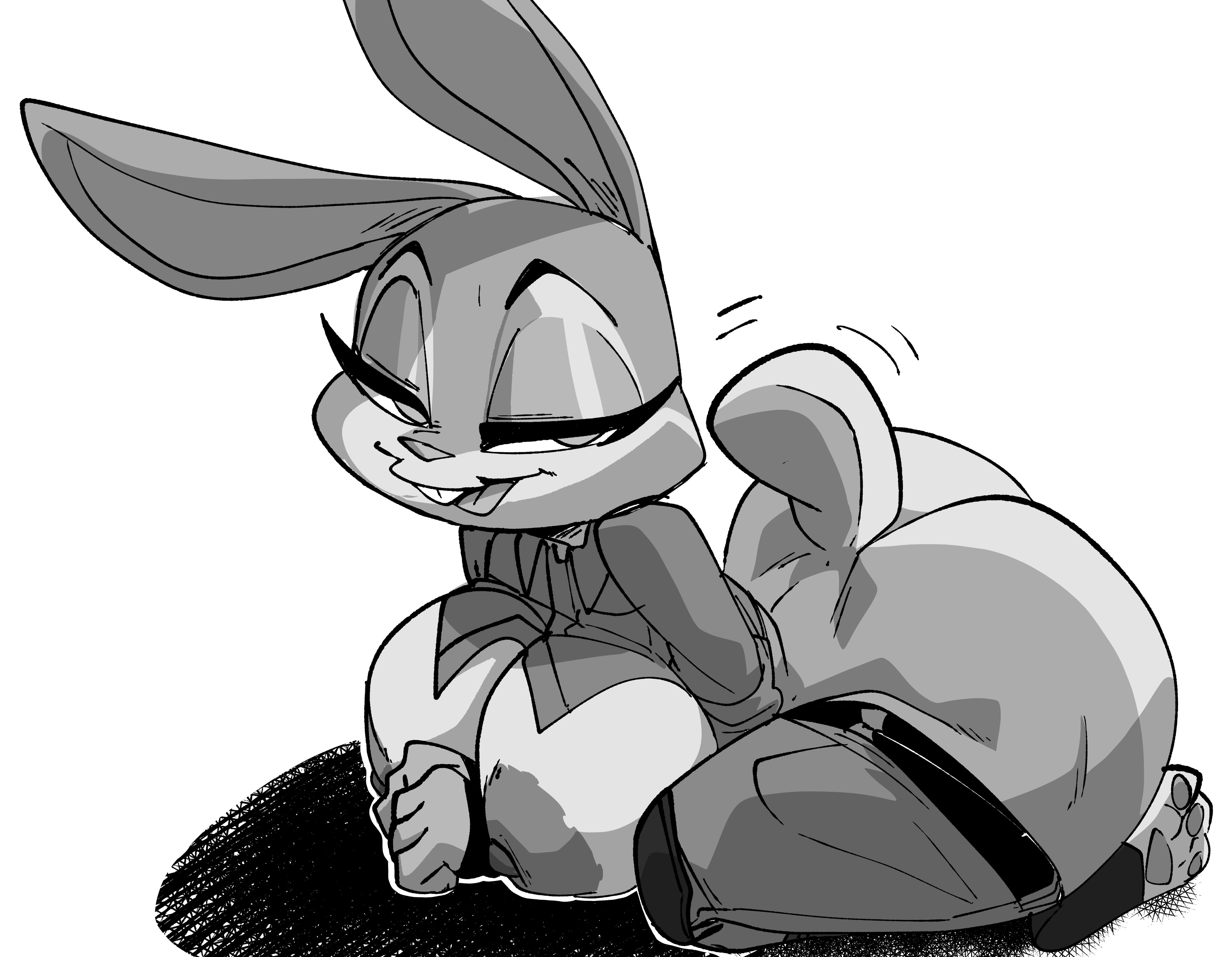 2d, ass, big ass, big breasts, breasts, bunny ears, coolerinker, cop uniform, disney, female, furry, inker comics, inkershike, judy hopps, no artist signature, partially clothed, police, police uniform, policewoman, sketch, useless clothing, yiff, zootopia