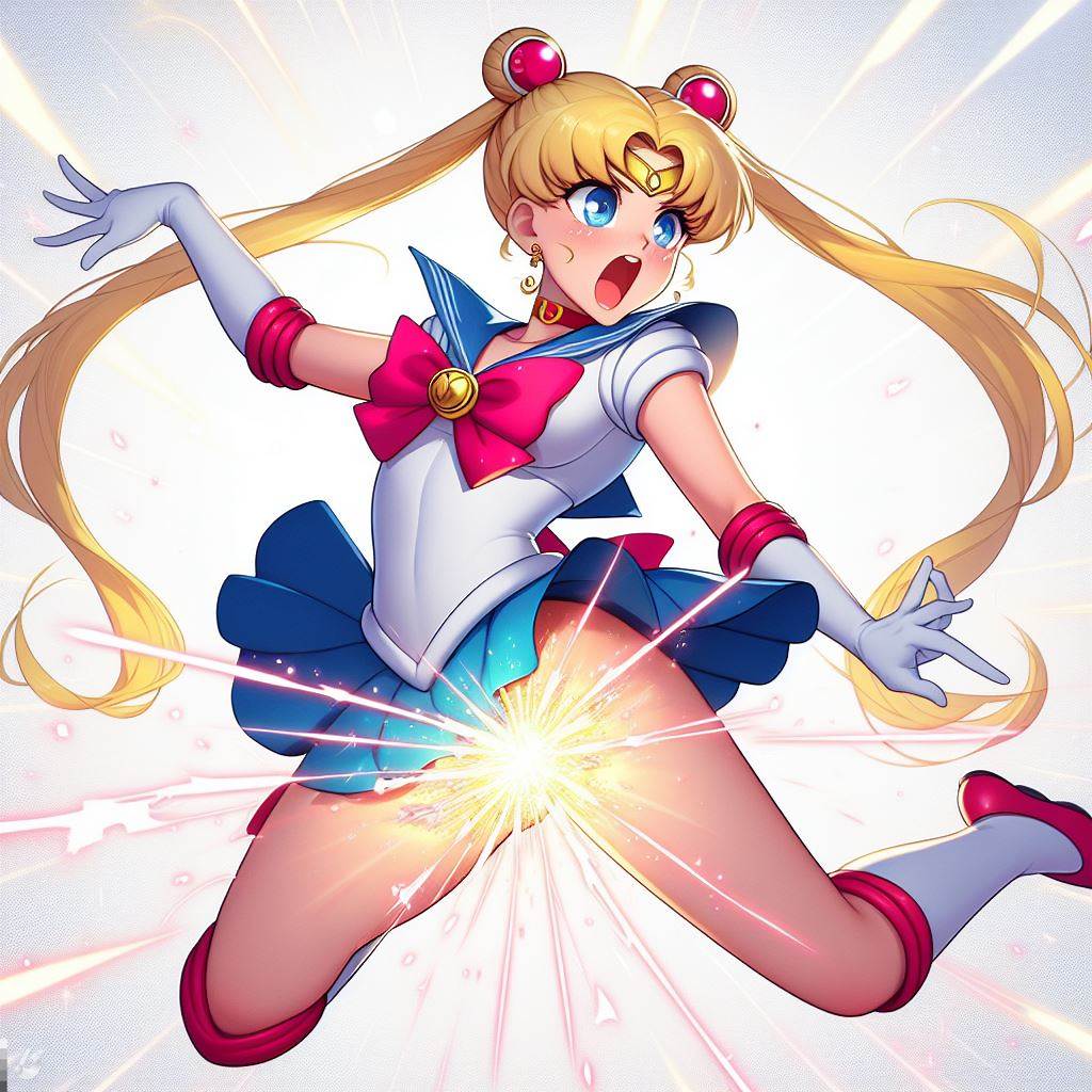 ai_generated bing_image_creator bishoujo_senshi_sailor_moon clothing laser laser_beam sailor_moon skirt usagi_tsukino weaponized_vagina what