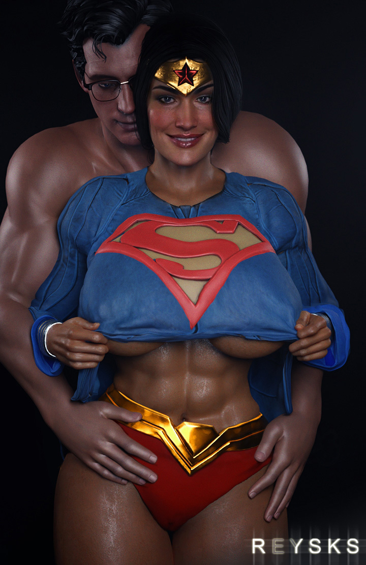 1boy 1boy1girl 1girls 3d 3d_(artwork) alien alien_humanoid amazon athletic athletic_female big_breasts black_hair breasts bust busty clark_kent cleavage couple curvy curvy_figure dark_hair dc dc_comics demigod demigoddess diana_prince female fit fit_female handjob heroine hips hourglass_figure huge_breasts human humanoid injustice_2 justice_league kal-el large_breasts legs light-skinned_female light-skinned_male light_skin lips long_hair looking_at_viewer olive_skin princess rysketches smile smiling straight superhero superheroine superman superman_(series) themysciran thick_legs thick_thighs thighs two-handed_handjob voluptuous waist watermark wide_hips wonder_woman wonder_woman_(series)