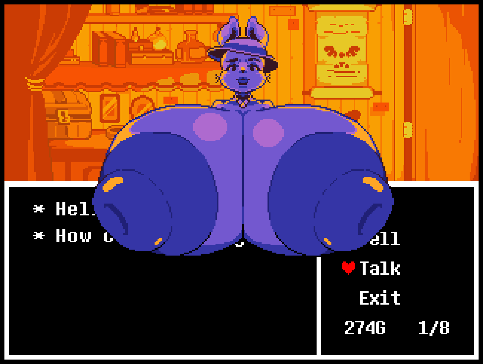 1girls accurate_art_style artist_request breasts breasts_bigger_than_head female female_focus female_only fur furry furry_only gigantic_breasts huge_breasts huge_nipples hyper hyper_breasts massive_breasts npc oblivious pixel_art rabbit rabbit_ears rabbit_humanoid rabbit_shopkeeper_(undertale) thick unaware undertale undertale_(series)