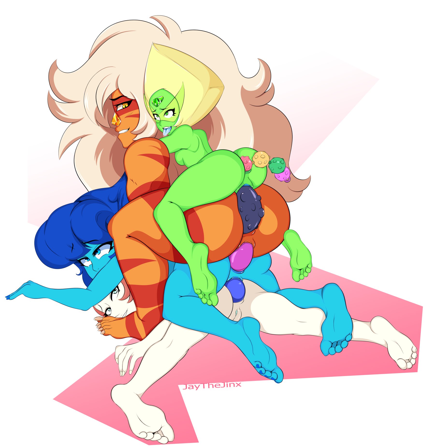 2020, 4girls, 5 toes, ahe gao, alien, alien girl, alien humanoid, anal, anal beads, anus, ass, barefoot, big ass, black dildo, blonde hair, blue anus, blue body, blue dildo, blue fingernails, blue hair, blue pupils, blue pussy, blue skin, blue tongue, breast press, breasts, breasts squeeze, cartoon network, colored fingernails, colored toenails, completely nude, dildo, dildo in ass, dildo in pussy, dildo penetration, dildo riding, eyebrows, eyebrows visible through hair, eyelashes, feet, female, female only, female penetrated, foursome, gem (species), green anus, green body, green pupils, green skin, green toenails, hi res, huge ass, jasper (steven universe), jaythejinx, lapis lazuli (steven universe), large hair, legs apart, long fingernails, long hair, long toenails, looking at partner, looking pleasured, looking up, moan, moaning, moaning in pleasure, multiple dildos, multiple females, multiple girls, multiple sources, muscular, muscular female, nude, nude female, orange anus, orange body, orange pussy, orange skin, orgasm, orgasm face, pearl (steven universe), penetration, peridot (steven universe), pink background, pink dildo, pussy, saliva, sex, sex toy, sex toys, sharp toenails, simple background, size difference, slit pupils, smaller female, smile, spread legs, steven universe, steven universe future, taller female, teeth, text, toenails, tongue, tongue out, visor, watermark, white anus, white background, white body, white hair, white skin, wide hips, yuri