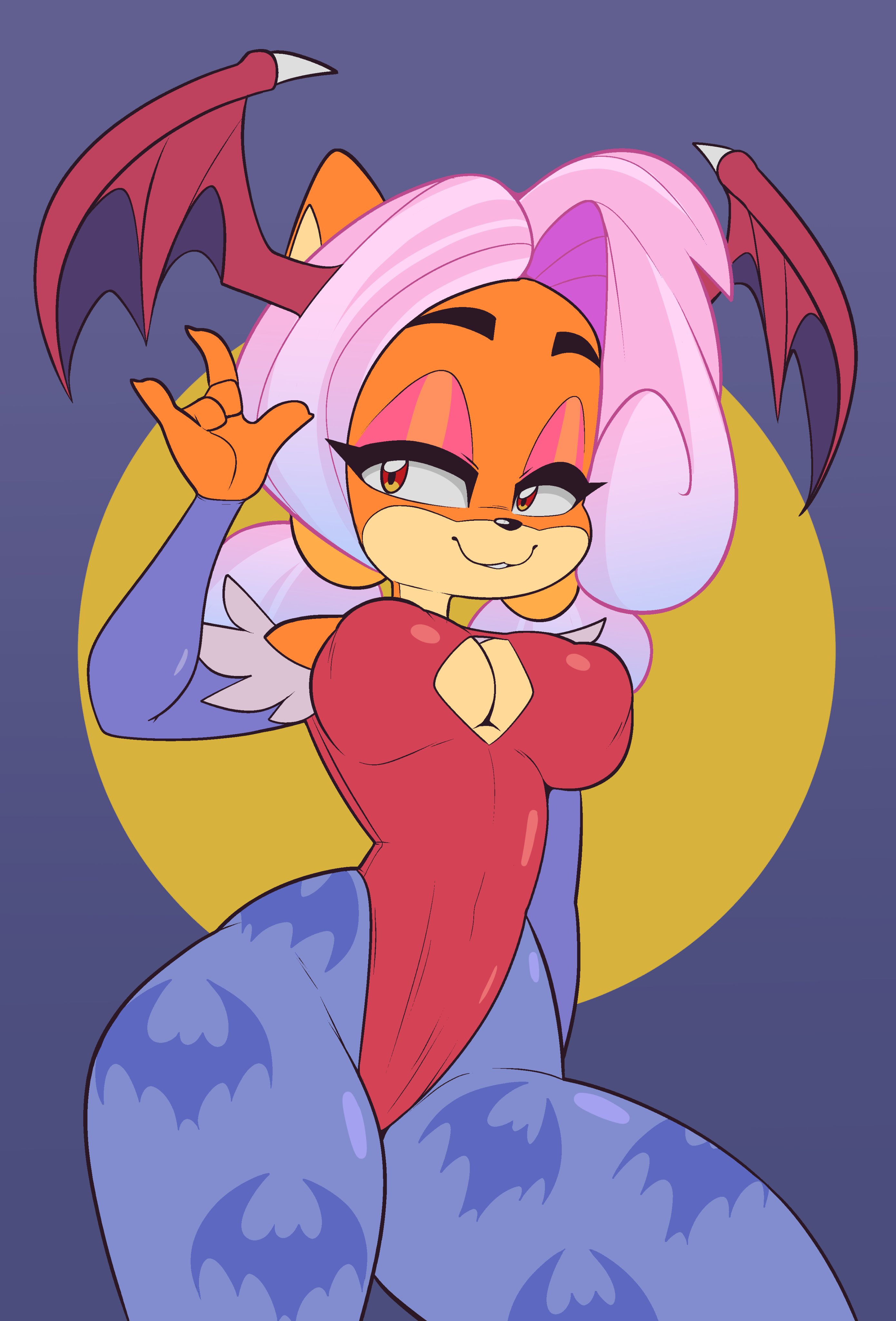 alternate costume, anthro, bandicoot, boob window, breasts, brown eyes, cleavage, clothing, coco bandicoot, cosplay, crash (series), crash bandicoot (series), darkstalkers, demon, dongitos, female, female only, fur, furry, furry only, hi res, latex, latex suit, lilith aensland (cosplay), marsupial, medium breasts, pink hair, solo, solo female, succubus, thick thighs, thunder thighs, wide hips