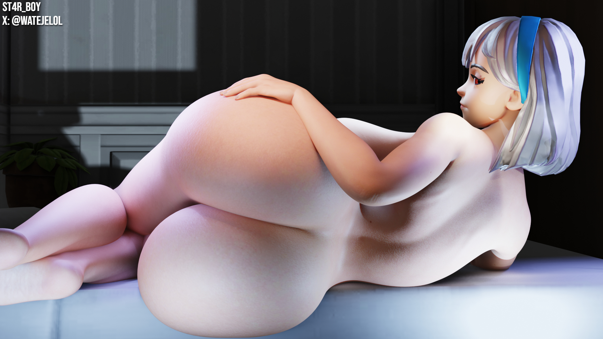 1female, 1girls, 3d, 3d (artwork), 3d model, 3d render, ass, ass bigger than head, ass grab, bed, bedroom, big ass, big butt, blender, blender (software), breasts, butt focus, butt grab, female, fortnite, fortnite: battle royale, lexa (fortnite), pose, self upload, sensual, sexy, sexy pose, tagme, thick thighs, thighs, voluptuous, voluptuous female, watejelol
