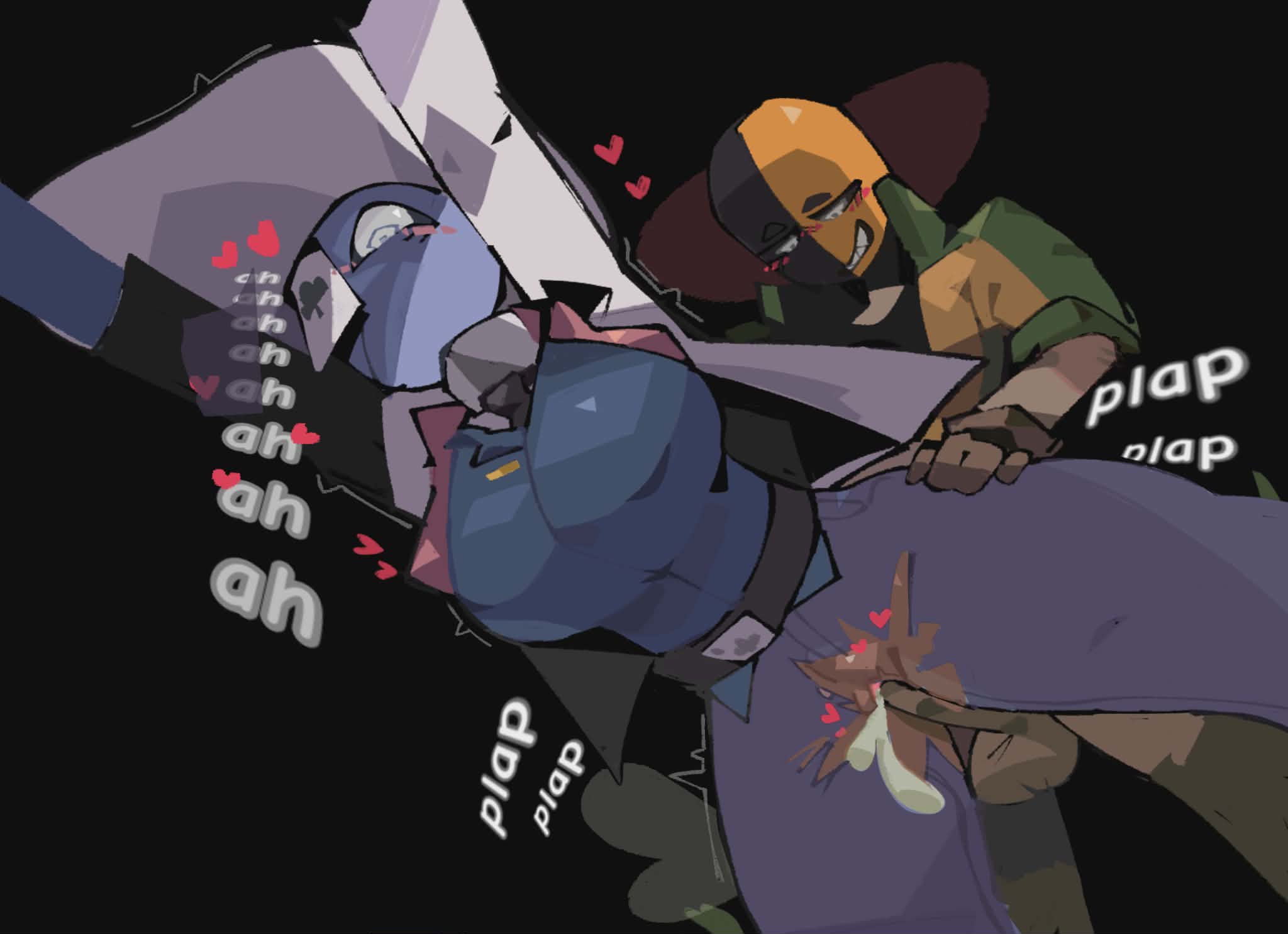 1boy, 1girls, big breasts, brandfinn (just brandfinn), brawl stars, breasts, clothed, cum, cum in pussy, cum inside, female, male, misfortune tara (brawl stars), oc, original character, ripped clothing, ripped pants, sex, supercell, tara (brawl stars), vaginal penetration, vixo on