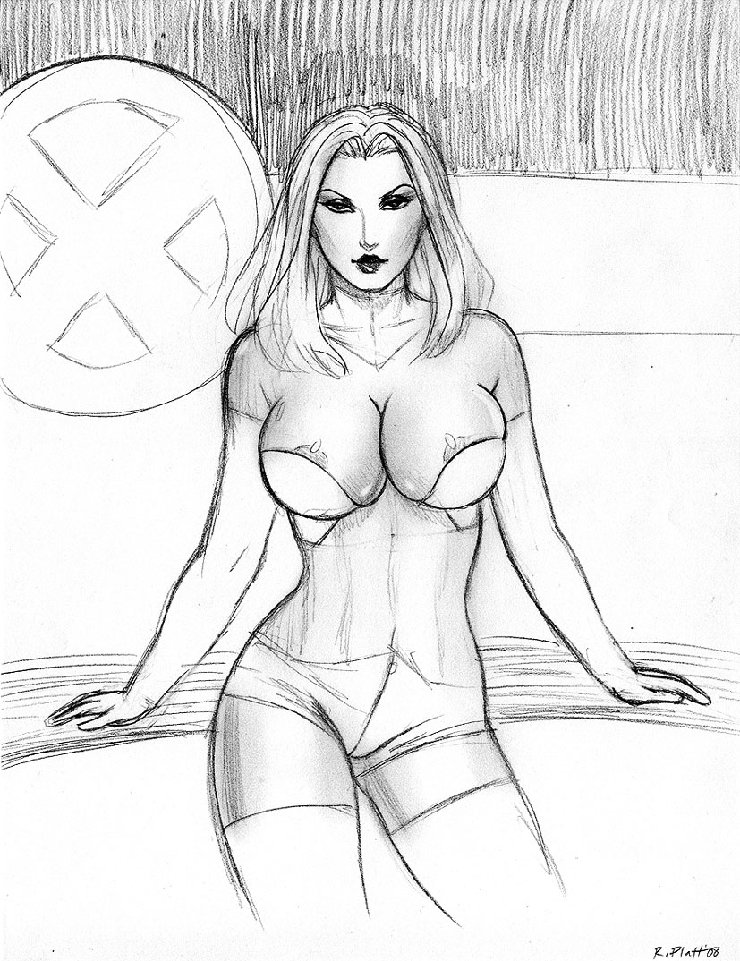 1girls emma_frost female marvel rplatt straight_hair white_queen x-men