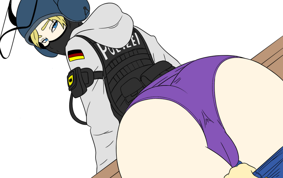 1girls armor ass assisted_exposure big_ass blonde blonde_hair blue_eyes bottomless bulletproof_vest cameltoe digital_media_(artwork) disembodied_hand ed_product female female_focus german_flag hoodie iq_(rainbow_six) large_ass panties pants pants_down pants_pull purple_panties rainbow_six rainbow_six_siege seductive seductive_eyes seductive_look source_request tactical_vest tagme tom_clancy ubisoft unknown_gender