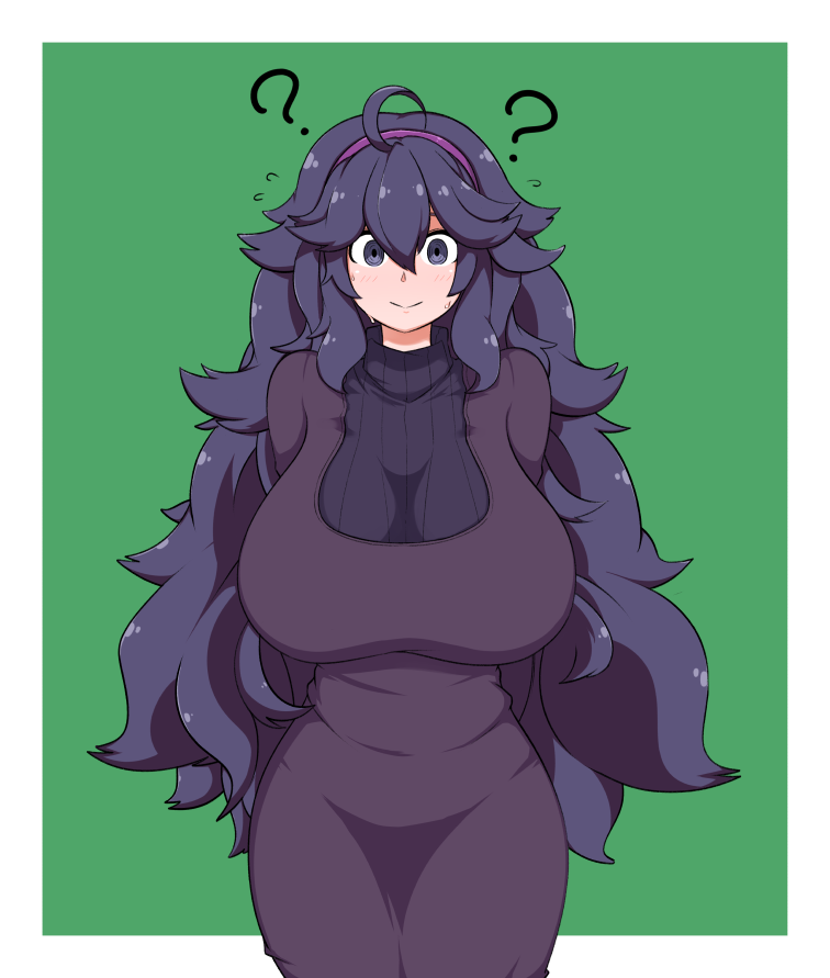 big_breasts black_hair dokuropg female female_only hex_maniac human long_hair nintendo nipples nipples_visible_through_clothing pokemon pokemon_xy purple_eyes solo solo_female solo_focus