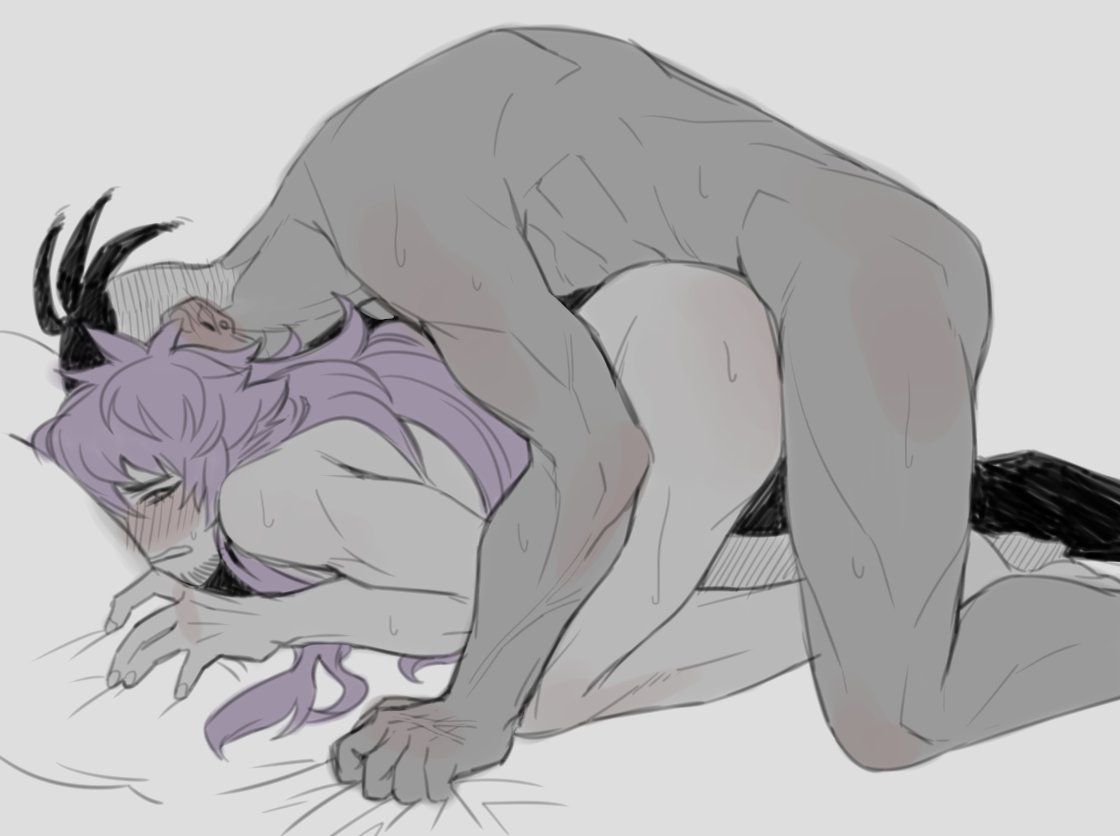 2boys, bent over, kneeling, leon (pokemon), long hair, male, male only, nude, oopsies69, pokemon, pokemon ss, purple hair, raihan (pokemon), sex, taken from behind, yaoi