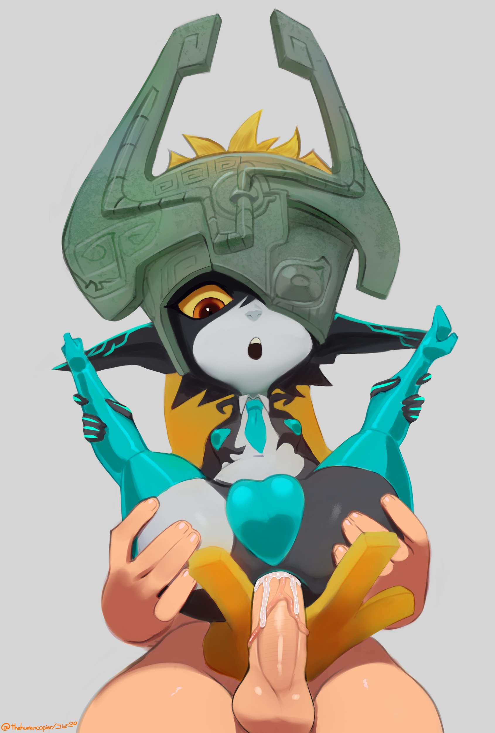 1boy, 1girls, 2020, anal, anal sex, ass, bad id, bad twitter id, breasts, erection, female, high heel boots, high heels, imp midna, light skin, light-skinned male, male, midna, nintendo, penetration, penis, sex, spread legs, straight, the legend of zelda, thehumancopier, thighhighs, twili, twilight princess, unseen male face