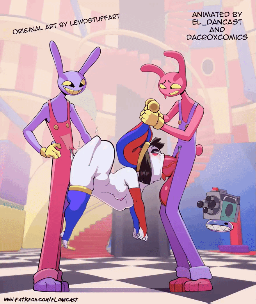 1girls, 2026, 2boys, animal ears, animal humanoid, animal tail, anthro on human, anthro penetrating, anthro penetrating human, anthro penetrating humanoid, belly, belly bulge, big ass, big butt, big penis, black hair, blowjob, bouncing ass, bouncing butt, bubble (the amazing digital circus), bulge, bunny, bunny boy, bunny ears, curvaceous, curvy, curvy body, curvy female, curvy figure, curvy hips, dacro, dancast el, deepthroat, dominant, dominant male, domination, el dancast, evil jax (the amazing digital circus), eyes rolling back, fellatio, female, female focus, female penetrated, from behind, from behind position, gif, hi res, highres, huge ass, huge butt, huge penis, jax (the amazing digital circus), jiggle, jiggling ass, large ass, large butt, larger male, lewdstuff, lewdstuffart, looking pleasured, loop, looping animation, male, male penetrating, male penetrating female, male/female, maledom, meeting in the middle, oral, oral penetration, oral sex, pleasure face, pomni (the amazing digital circus), rabbit, rabbit boy, rabbit ears, rabbit humanoid, sex, sex from behind, short hair, shorter than 10 seconds, shortstack, size difference, smaller female, spitroast, standing, standing sex, stirrup legwear, stomach, stomach bulge, stomach deformation, straight, straight sex, submissive, submissive female, suspended, suspended in midair, suspended on penis, suspension, the amazing digital circus, thick, thick ass, thick hips, thick legs, thick penis, thick thighs, thigh highs, thighhighs, thighs, throat bulge, throat fuck, throat swabbing, vagina, vaginal insertion, vaginal penetration, vaginal sex, voluptuous, voluptuous female, white body, white skin