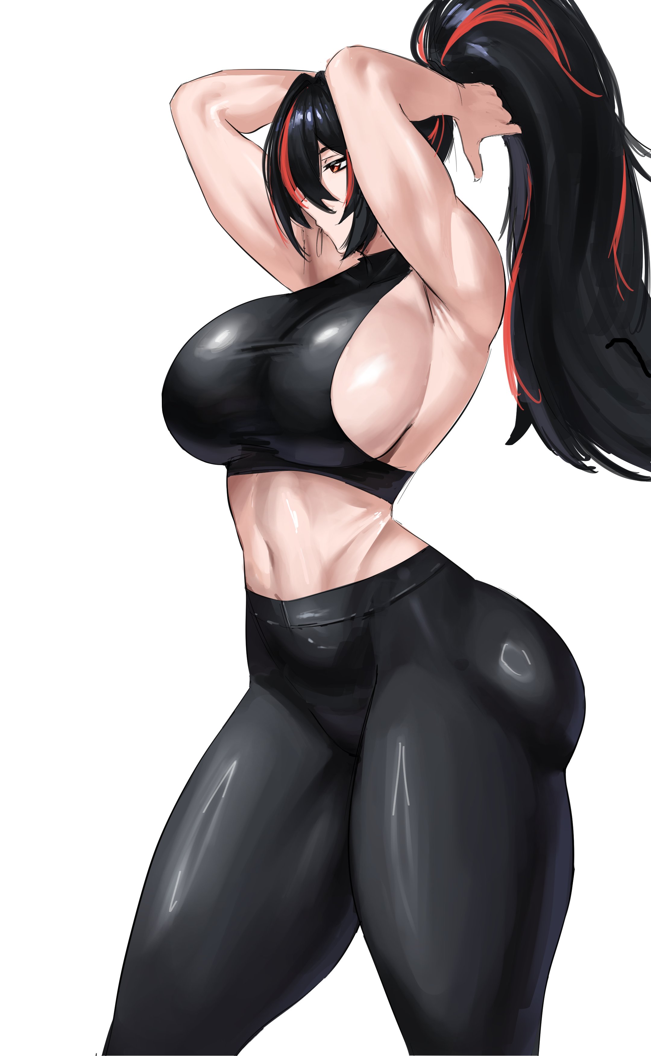 1girls, big ass, big breasts, big butt, breasts, female, female focus, female only, large breasts, light skin, light-skinned female, solo, thick thighs, thighs, vanillanighttt, wide hips, zenless zone zero, zhu yuan