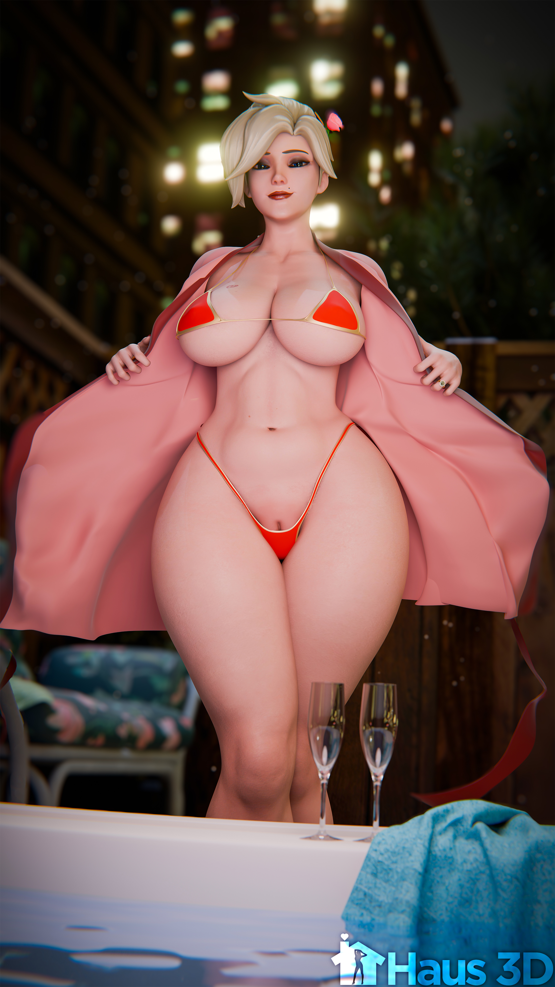 1girls, 3d, blizzard entertainment, blonde hair, blue eyes, female, female only, mercy, overwatch, overwatch 2, qoh, queen of hearts, unknown artist, voluptuous