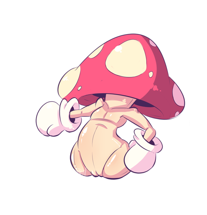 alpha_channel amanita anthro elemental_creature female for_sticker_use fungi_fauna fungus humanoid mario_(series) nintendo no_background png solo sticker_template super_mario_rpg transparent_background transparent_png video_games wide_hips