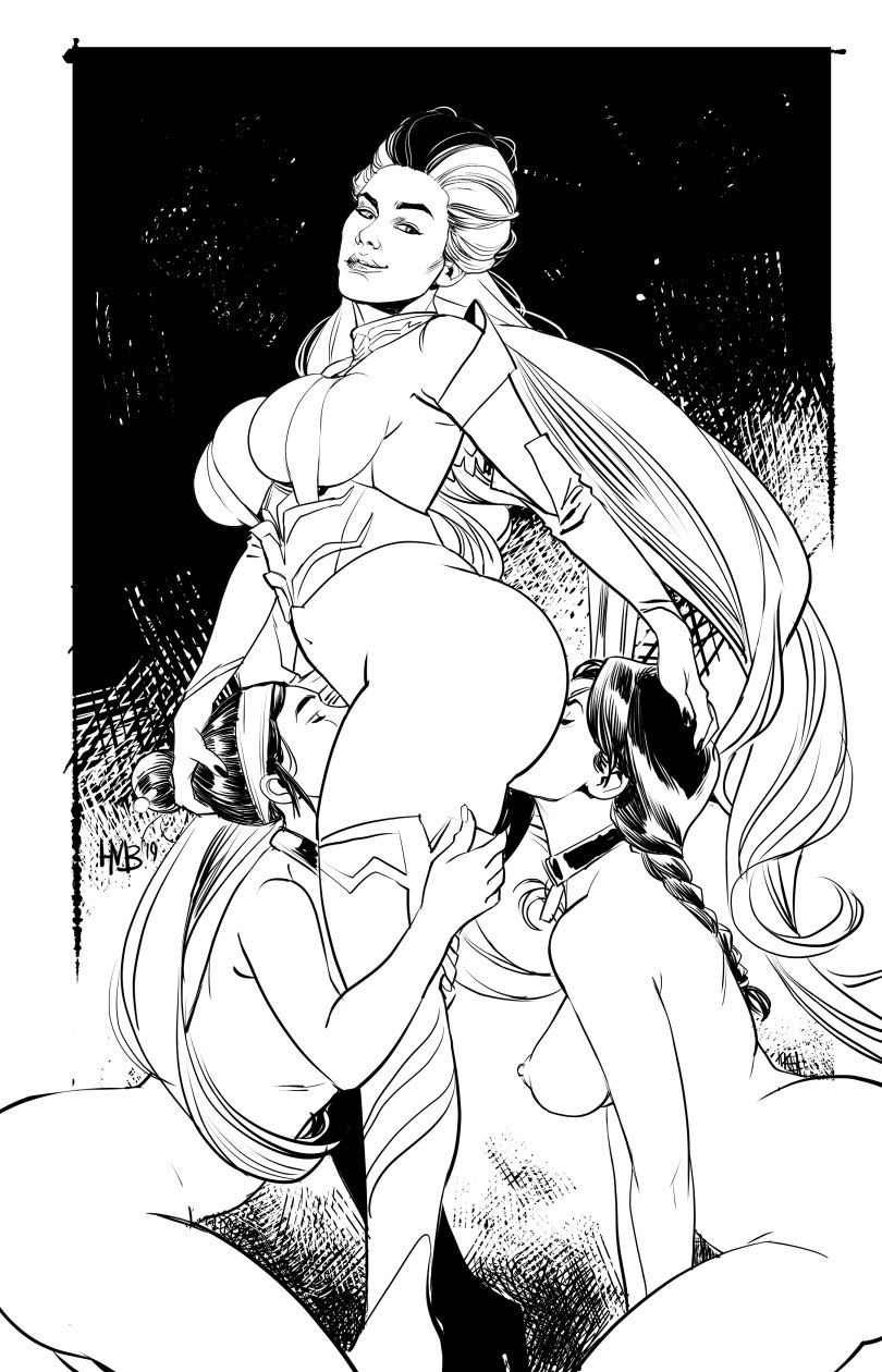 3girls, age difference, ass, big ass, big breasts, blue plate special, breasts, cleavage, cunnilingus, face in ass, female, female only, fff threesome, hmb-art, incest, jade (mortal kombat), kitana, large breasts, lesbian, mature female, milf, monochrome, mortal kombat, mother, mother and daughter, nipples, older female, oral, oral sex, rimming, sindel, threesome, younger female, yuri