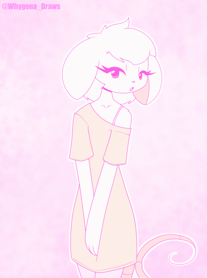 animated, bra, femboy, furry, gay, girly, male, mouse, mouse ears, panties, reggie (whygena), showing off, solo, thighhighs, trap, whygena