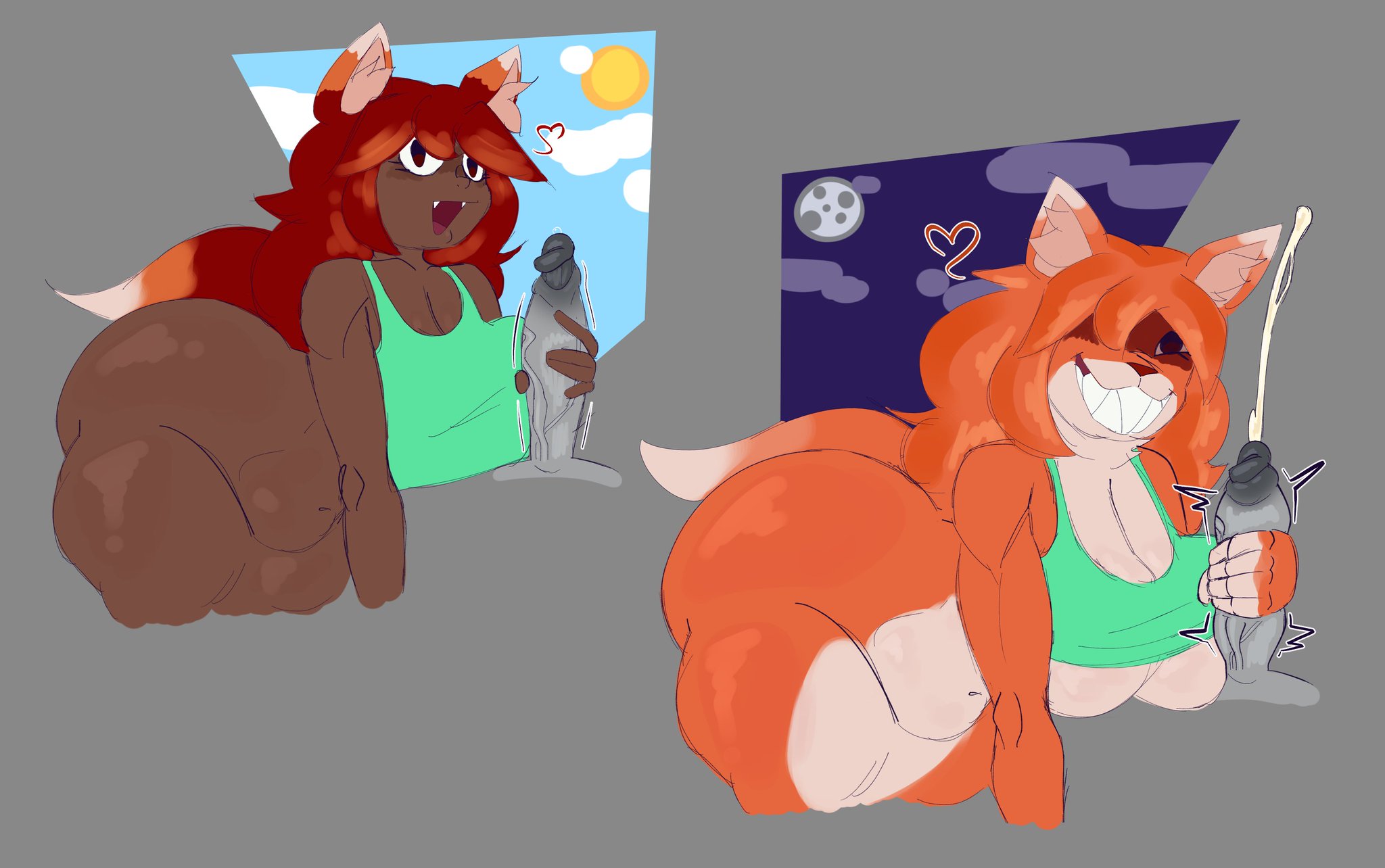 1girls, big ass, big breasts, black woman, cumshot, fat ass, fox girl, furry female, handjob, justelm25, sharp teeth, teeth showing, terraria, zoologist (terraria)