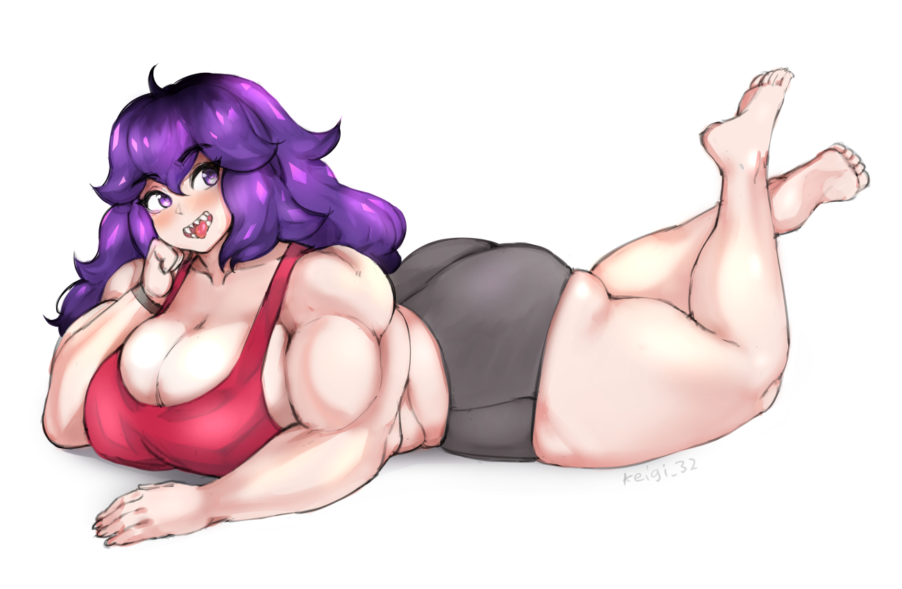 1girls, ass, big ass, big breasts, blush, breasts, chubby, female, hex maniac, huge breasts, human, keigi (artist), large ass, large breasts, light skin, light-skinned female, long hair, musclegut, muscular, muscular female, nintendo, pale skin, pale-skinned female, pokemon, pokemon xy, purple eyes, purple hair, thick ass, thick thighs, thighs, voluptuous, white background, wide hips