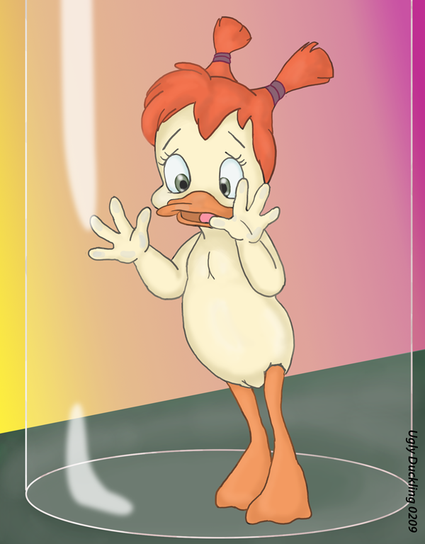 anthro avian bird cub darkwing_duck disney duck gosalyn_mallard nude pussy red_hair ugly_duckling young