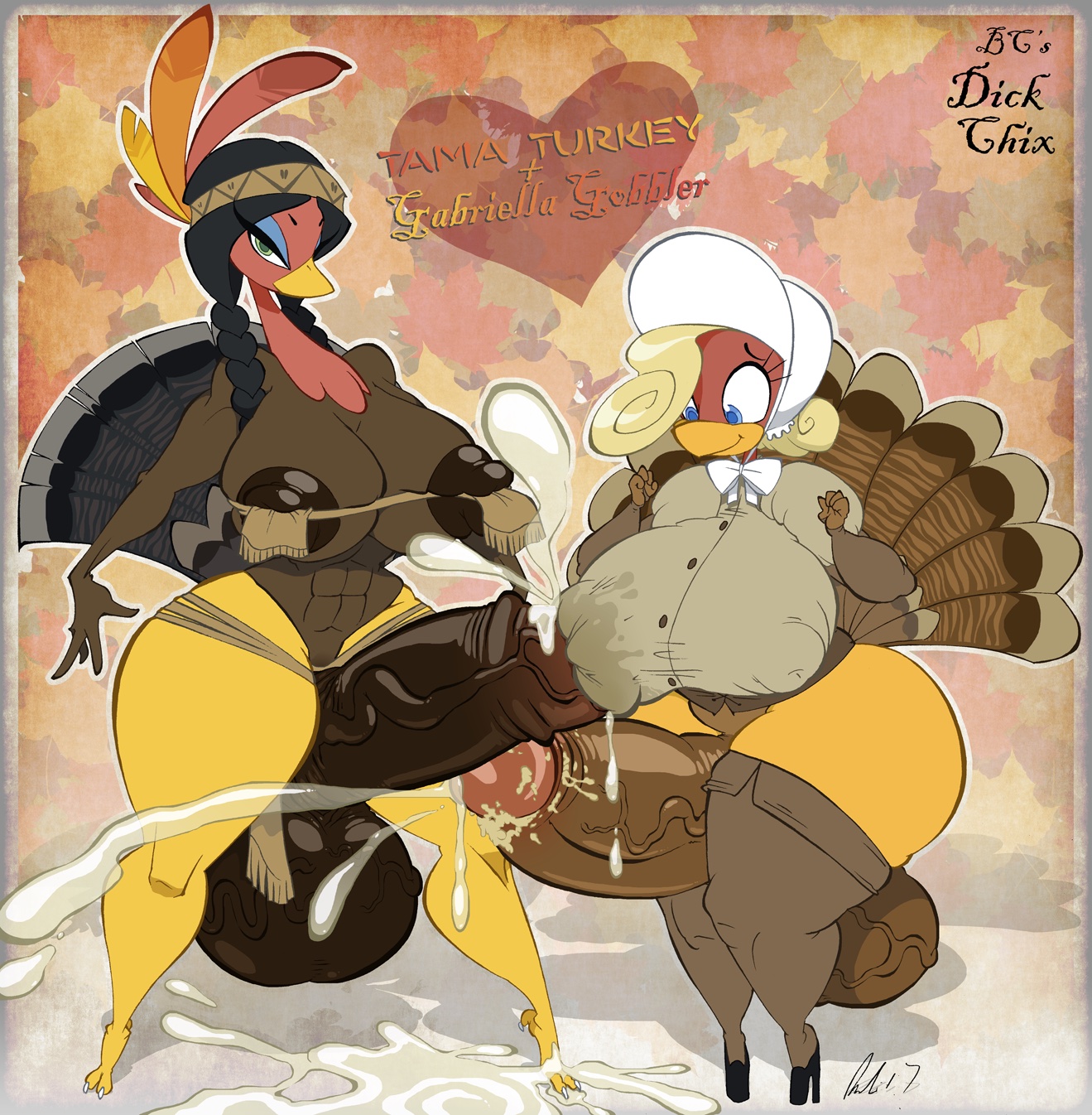 bcdickchix, bcfuta, brendancorris, furry, futanari, gabriella gobbler (bcfuta), horsecock, horsecock futa, intersex, nipple penetration, penis, smegma, tama turkey (bcfuta), thanksgiving, thunder thighs, turkey