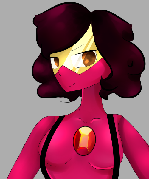 alien brown_eyes dark_hair gem ruby_doc steven_universe suspenders