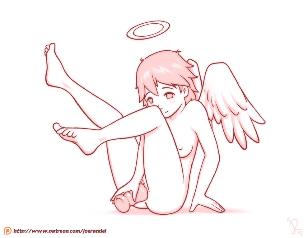 1girls 2015 angel blush dildo female female_only haibane_renmei halo insertion joe_randel masturbation monochrome nude patreon pussy rakka sex_toy sex_toy_insertion short_hair simple_background sitting sketch small_breasts smile solo vaginal vaginal_penetration white_background wings