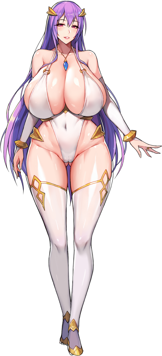 1girls breasts cleavage female female_only hair_ornament huge_breasts kcccc large_breasts long_hair looking_at_viewer original original_character purple_hair red_eyes revealing_clothes skimpy_clothes smiling solo solo_female transparent_background very_long_hair