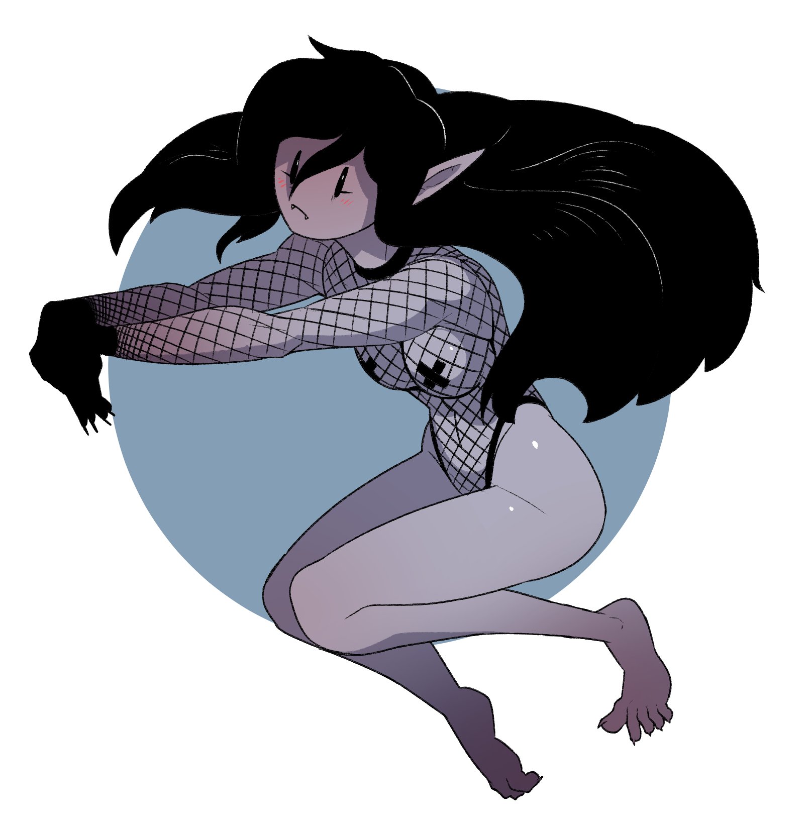 1girls, adventure time, dabble, female, female only, marceline, pasties, simple background, solo, white background