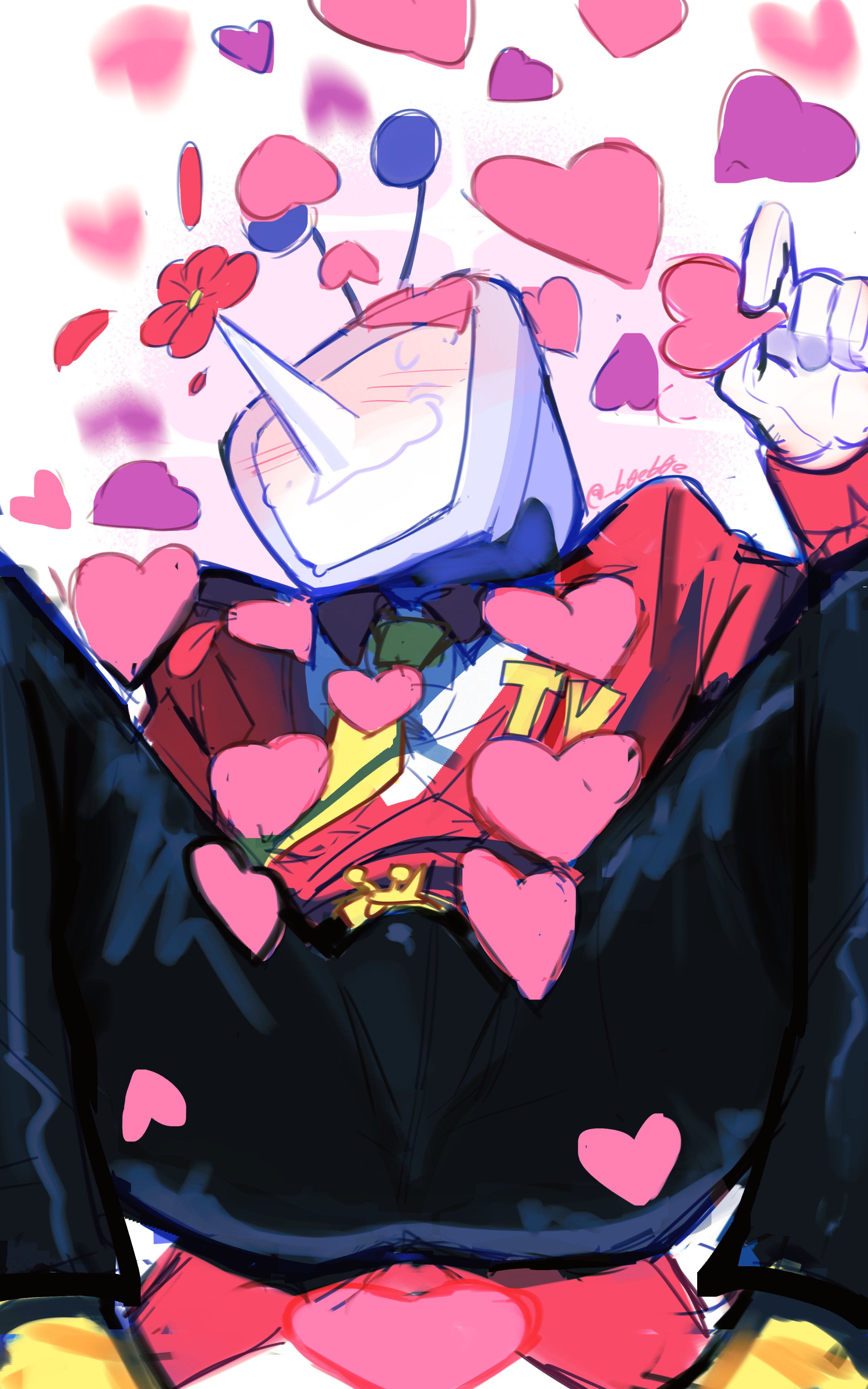 ant tenna, boner, bulge, bulge through clothing, deltarune, male only, tenna (deltarune)