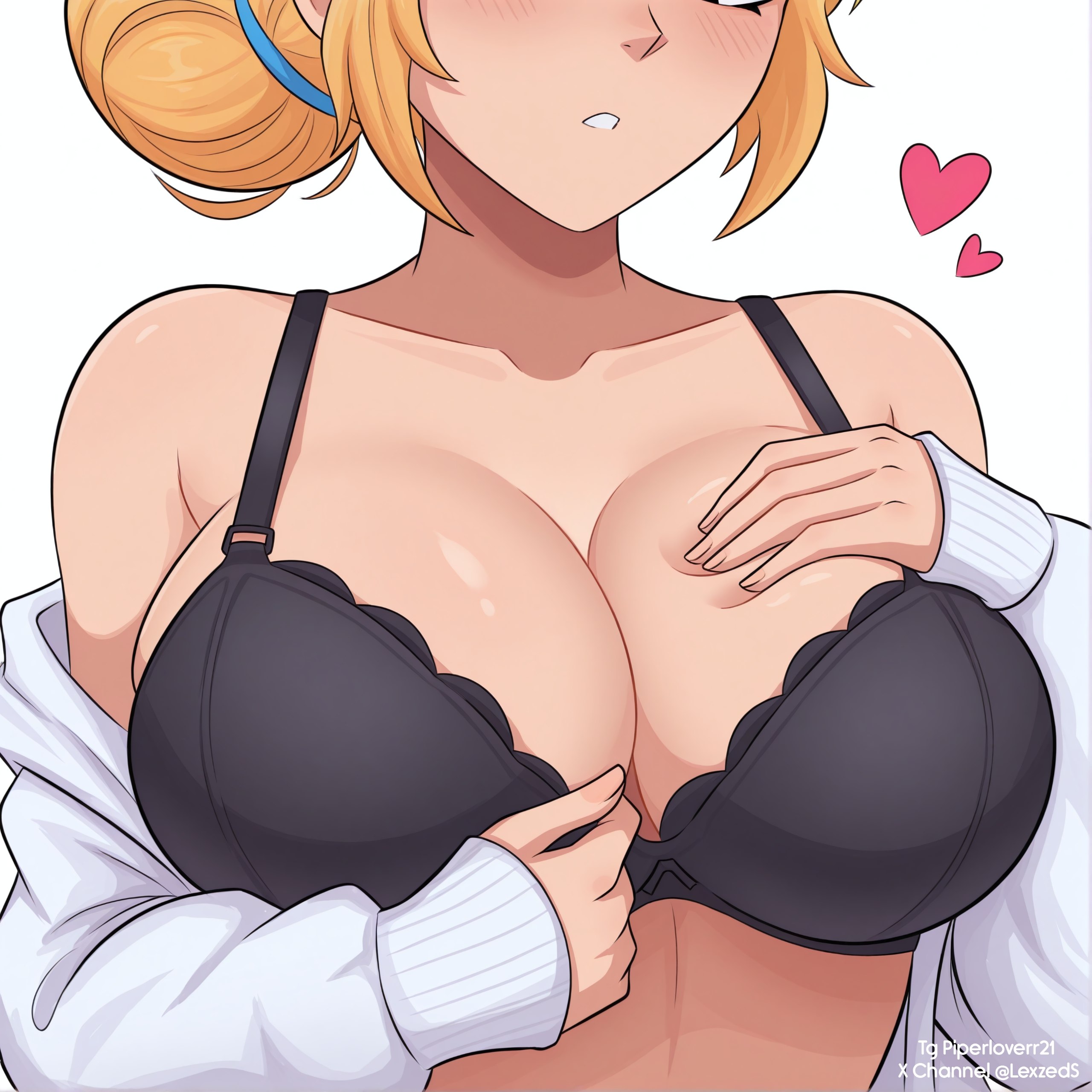 1girls, ai generated, brawl stars, breasts, heart, large breasts, piper (brawl stars), solo