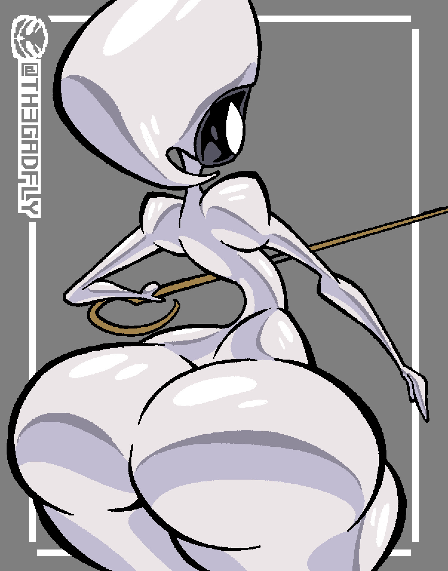 1girls, 2025, ass, big ass, female, from behind, hi res, hollow knight, hollow knight: silksong, huge ass, hyper ass, lace (hollow knight), silk, silksong, th3gadfly, thick thighs, thighs, white body, white eyes, white skin