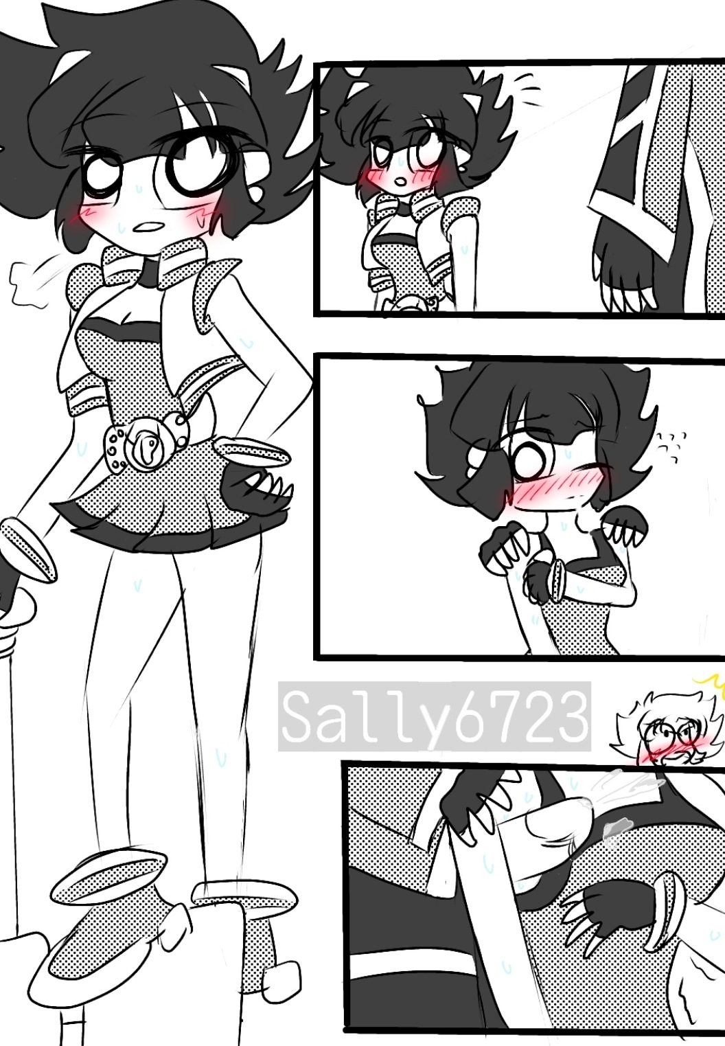 armpit_sex armpits butch_(powerpuff_girls) buttercup_(powerpuff_girls) cum fetish manga powerpuff_girls_z sally6723 tomboy unseen_male_face