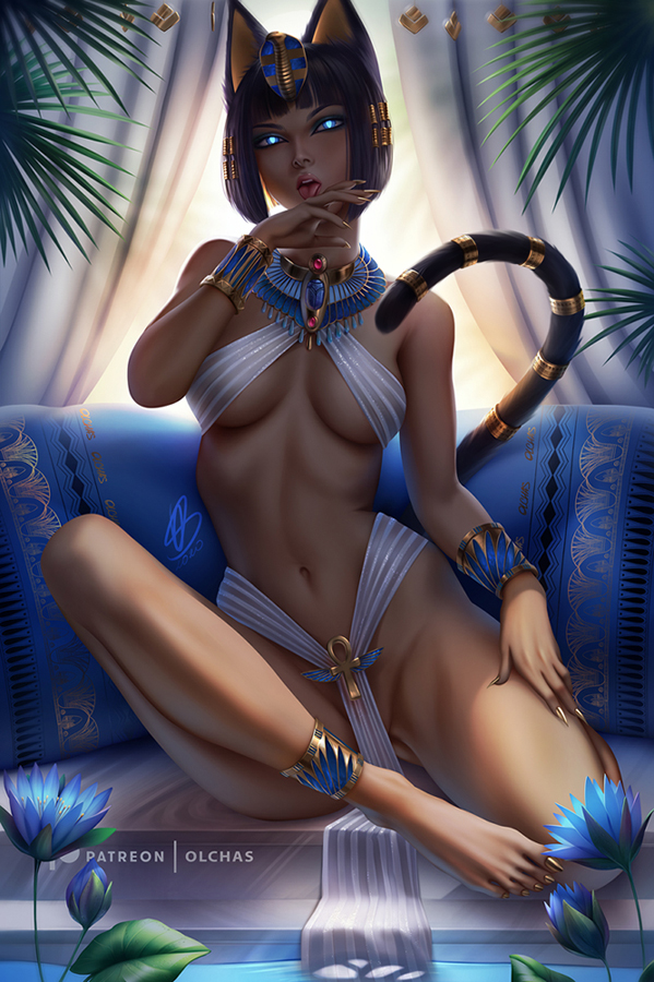 1girls, 2020, animal crossing, animal ears, animal humanoid, ankh, ankha, barefoot, belly, bob cut, breasts, cat ears, cat girl, cat humanoid, catgirl, cleavage, clothed, egyptian, feet, female, female only, glowing eyes, humanized, hypnotic eyes, hypnotizing viewer, jewelry, loincloth, looking at viewer, makeup, nintendo, olchas, sharp toenails, solo, tail, thick thighs, thighs, toes, tongue, tongue out