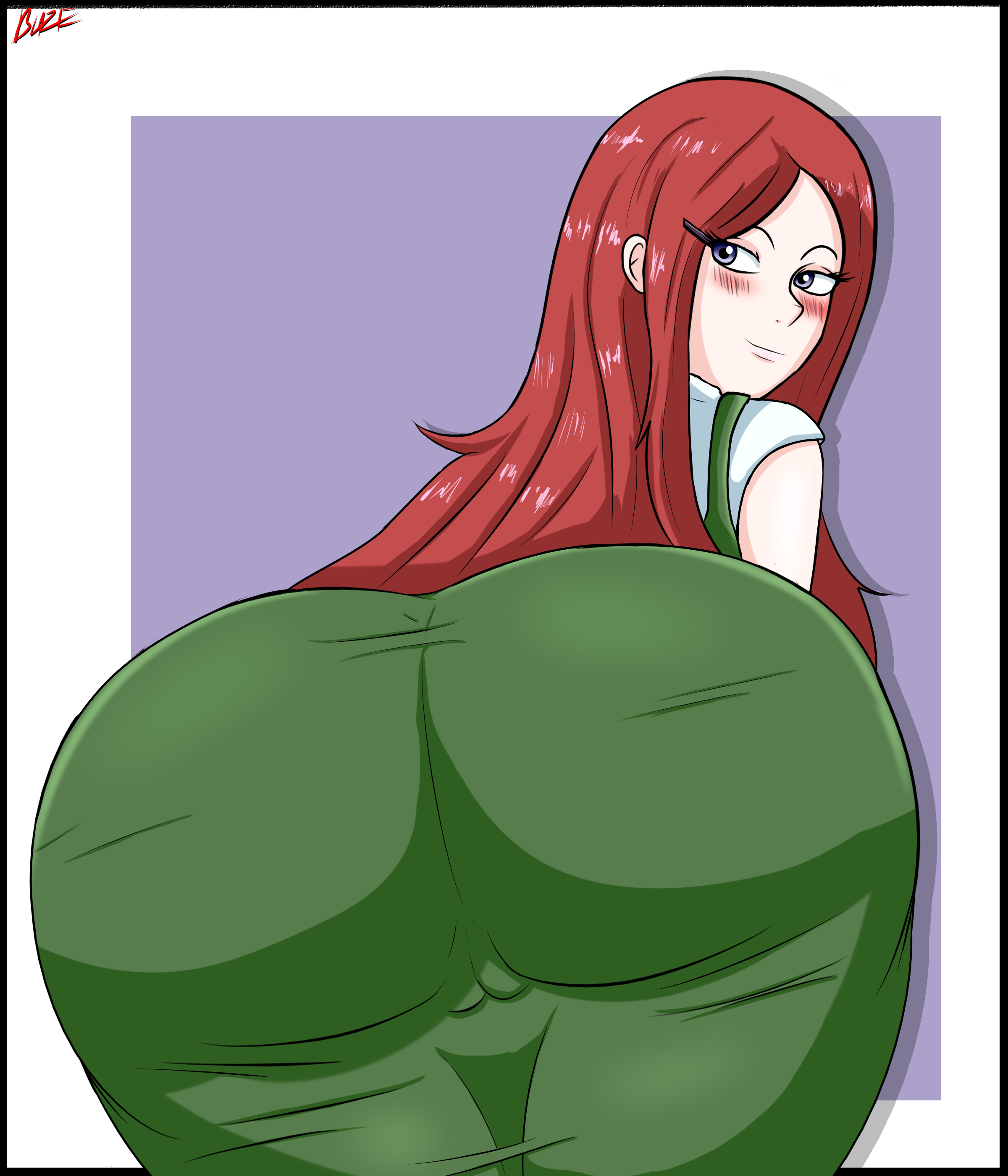 1girls, arched back, ass, ass in dress, bent over, big ass, big butt, blaze (artist), blue eyes, blush, bubble ass, bubble butt, cameltoe, clothed, clothing, curvaceous, curvy, curvy figure, dress, dress inside ass, fat ass, fat butt, female, female focus, female only, fully clothed, hairclip, huge ass, large ass, light skin, light-skinned female, long dress, long hair, looking at another, looking at viewer, looking back, mature, mature female, milf, naruto, naruto (series), naruto shippuden, pale skin, pale-skinned female, pinup, pose, posing, purple eyes, pussy, red hair, shounen jump, smile, solo, solo female, solo focus, standing, teasing, thick thighs, thighs, tight clothing, tight dress, uzumaki kushina, vagina, voluptuous