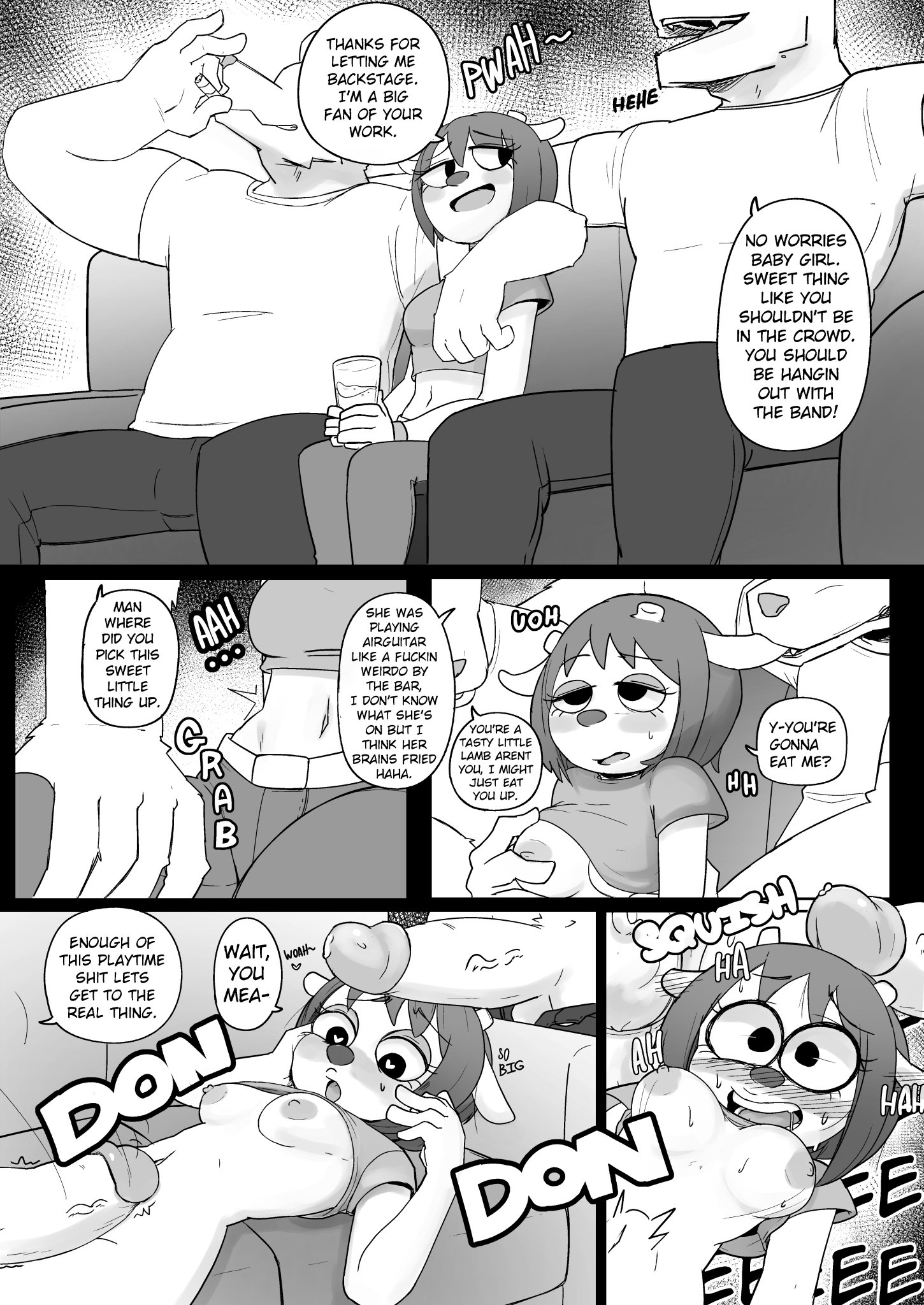 1girls, 2boys, anthro on anthro, big penis, bob cut, canine, comic, drunk, drunk sex, female, furry, gangbang, heart-shaped pupils, horns, lamb, lammy lamb, lowres, male, parappa the rapper, penis, pussy, sheep hh, sheephh, threesome, um jammer lammy, vaginal penetration, vaginal sex