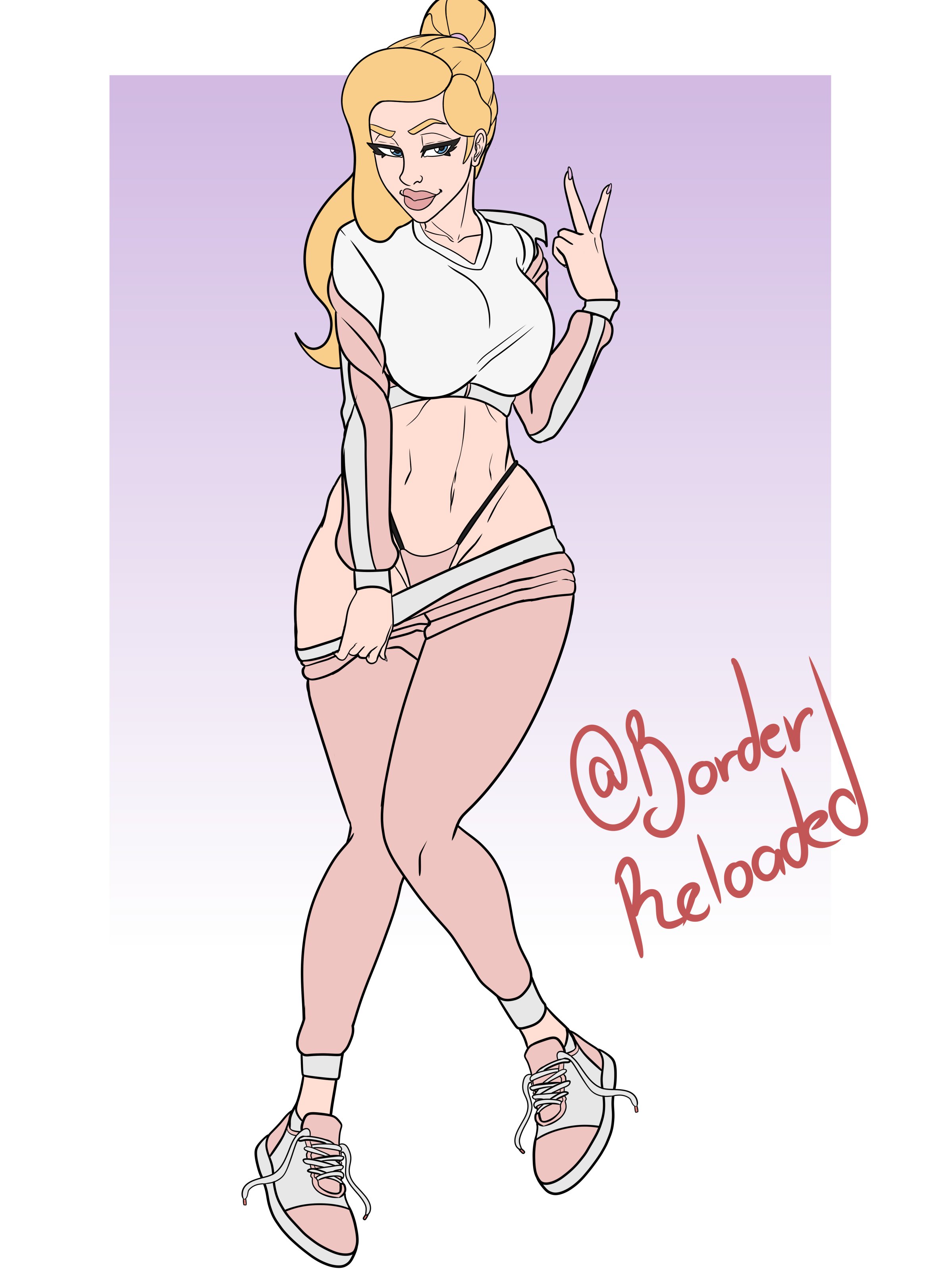 2d, blonde hair, borderreloaded, busty, courtney babcock, exposed hips, female, hip cleavage, hourglass figure, long hair, paranorman, tagme, wide hips