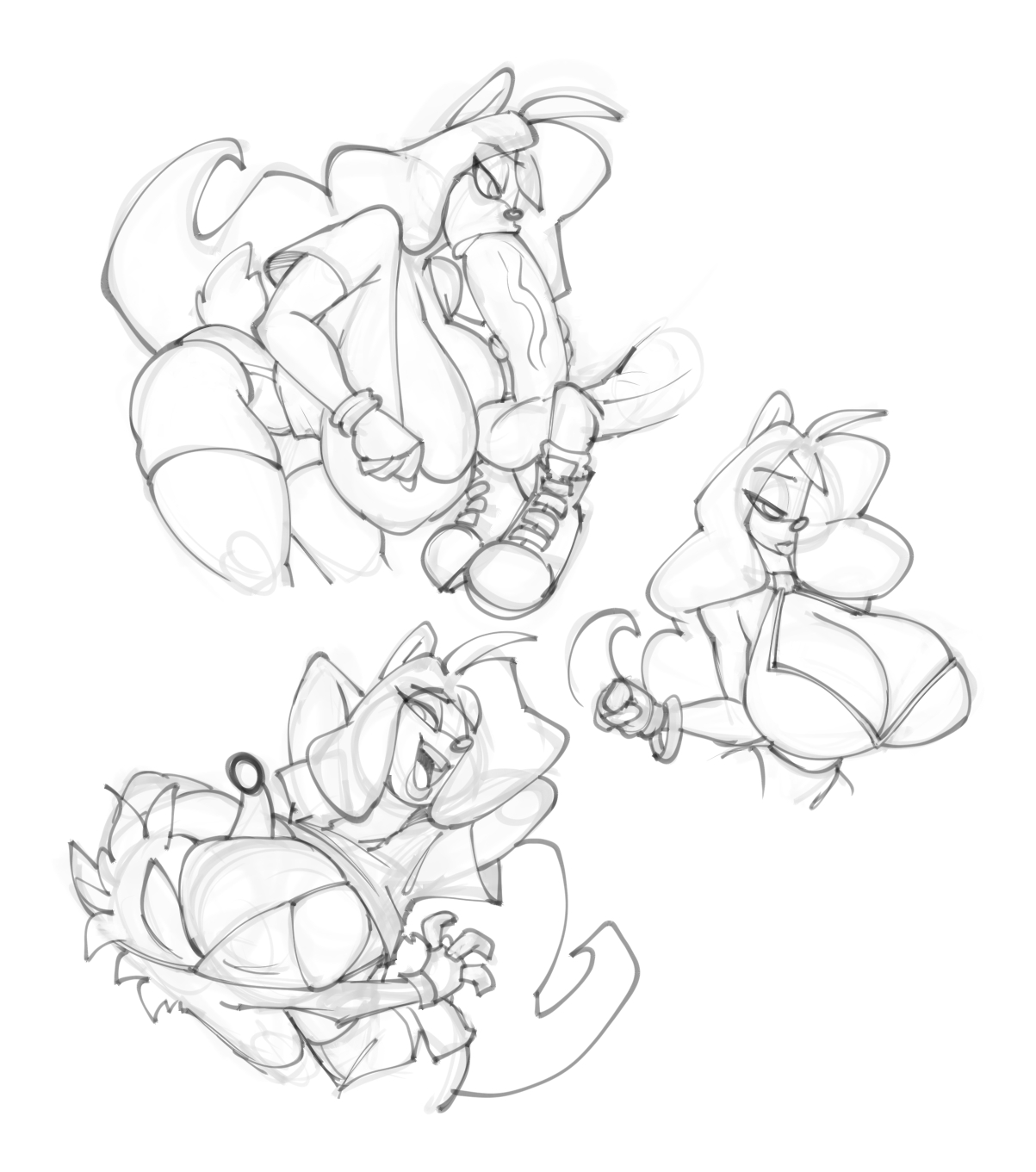 2019, activision, anthro, balls, bandicoot, big breasts, bigdad, blowjob, breasts, cleavage, crash (series), crash bandicoot, exposed breasts, exposed nipples, fellatio, female, female focus, huge breasts, large breasts, male, marsupial, oral, penis, sketch, tawna bandicoot