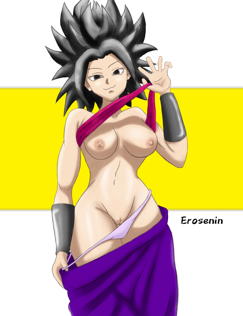 caulifla, dragon ball, dragon ball super, female, nude, nude female, saiyan
