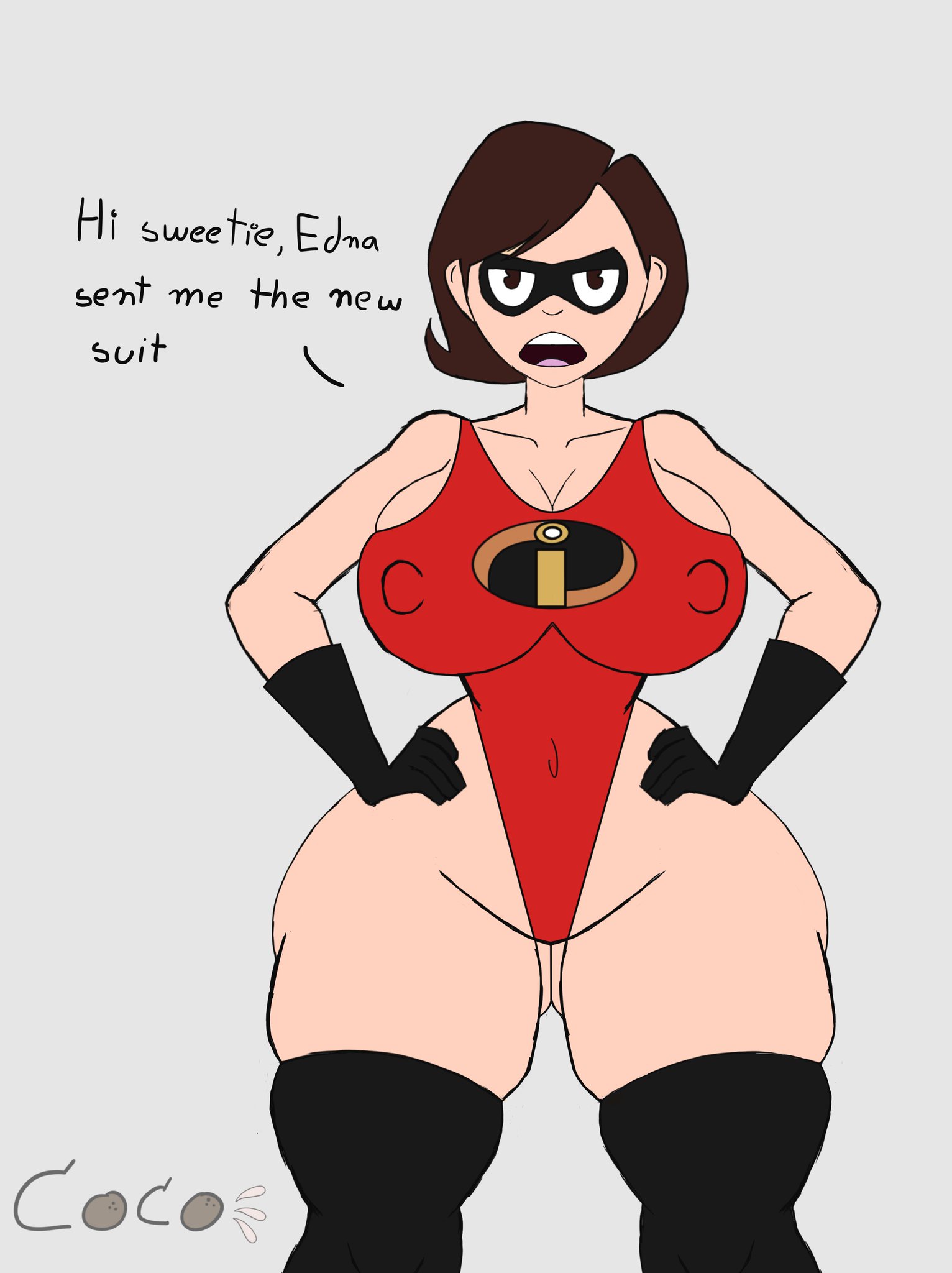 coconutbutter, curvy figure, disney, elastigirl, female, helen parr, milf, pixar, rough sketch, smooth skin, the incredibles, thick thighs