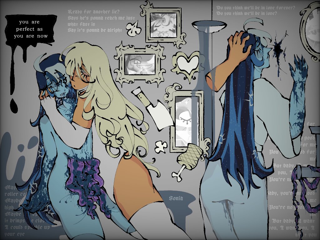 2boys, blonde hair, blood splatter, cookie run, cookie run kingdom, dark skin, dark-skinned femboy, femboy, gay, gore, guro, guts, pure vanilla cookie, shadow milk cookie, sonia0 90, yaoi