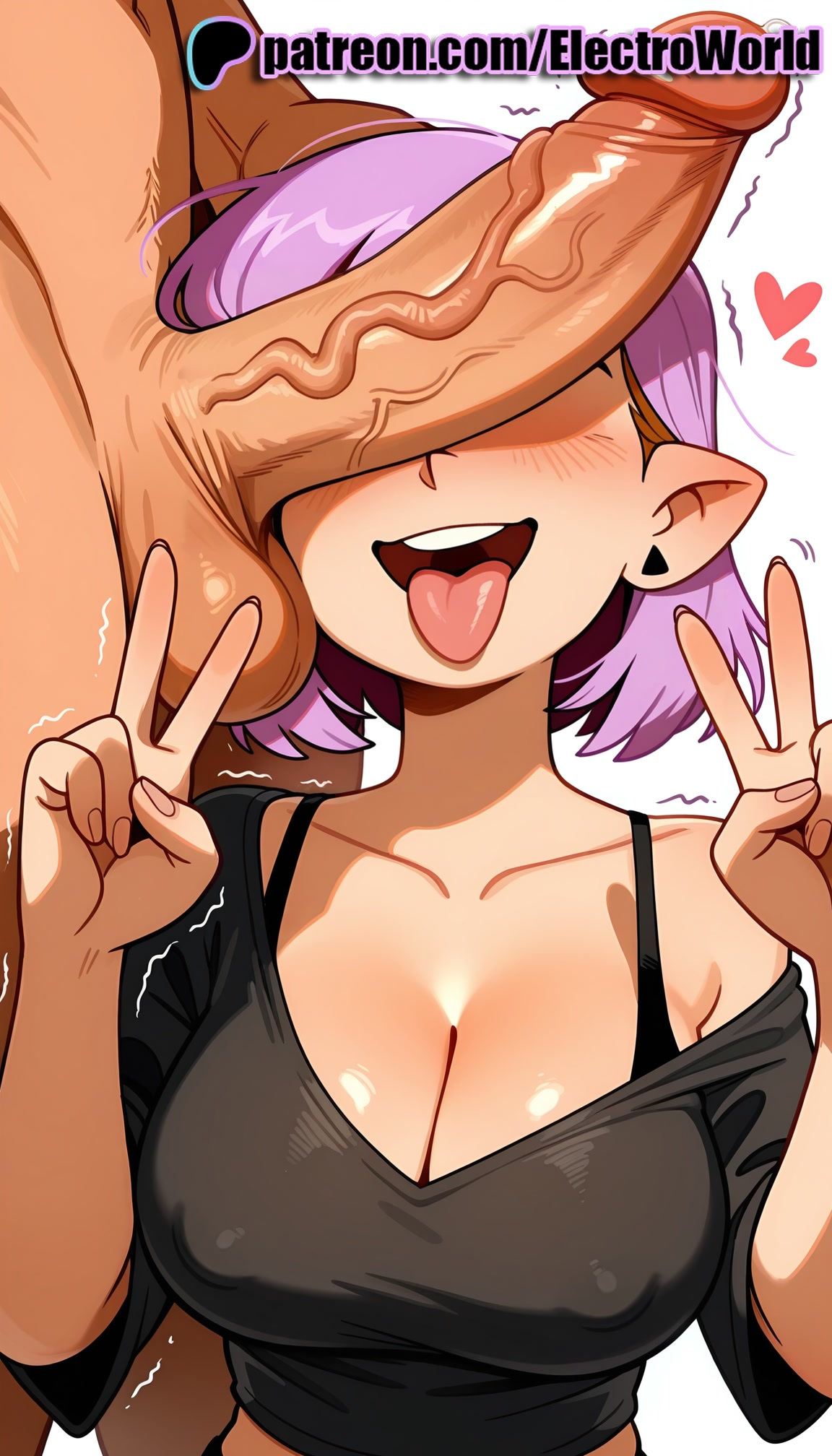 1boy, 1girls, 2025, ai generated, amity blight, artist name, balls, big breasts, big chest, breasts, bust, busty, cant see the haters, chest, cleavage, cock, dick, disney, double v, electroworld, elf, erection, female, head out of frame, heart, hi res, high quality, high resolution, highres, huge cock, large breasts, large penis, male, motion lines, patreon, patreon username, penis, penis awe, penis on face, pointy ears, precum, solo focus, stable diffusion, straight, testicles, the owl house, tongue, tongue out, transparent background, trembling, twitching penis, uncensored, v, veins, veiny penis, w, watermark
