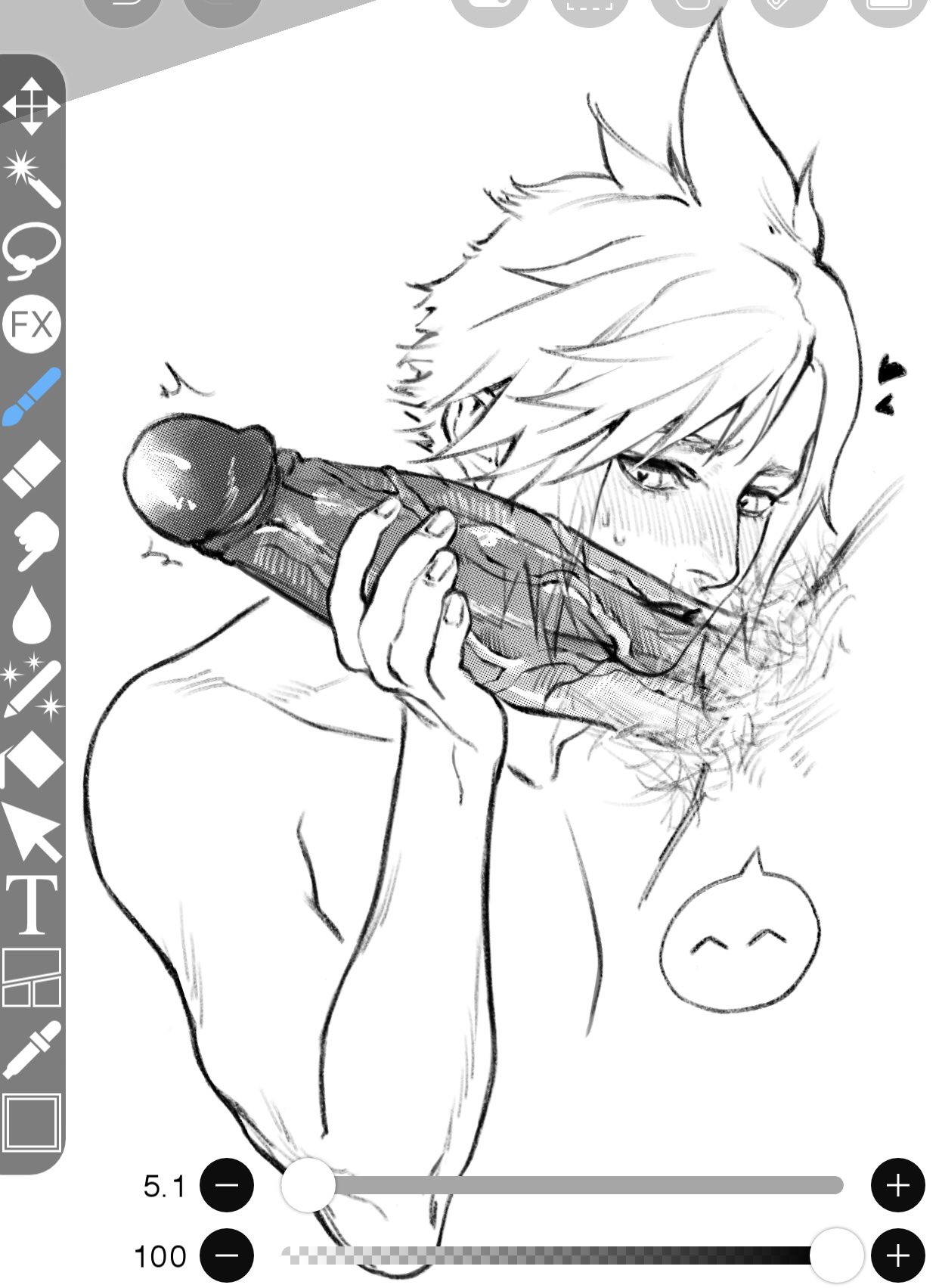 ^^, 2boys, art program in frame, big penis, blush, cloud strife, final fantasy, final fantasy vii, gay, greyscale, heart-shaped pupils, holding penis, looking at penis, male, male/male, mochi mint07, muscular, muscular male, penis, penis awe, pubic hair, sephiroth, spiky hair, square enix, tagme, uncolored, veiny penis, white background, yaoi