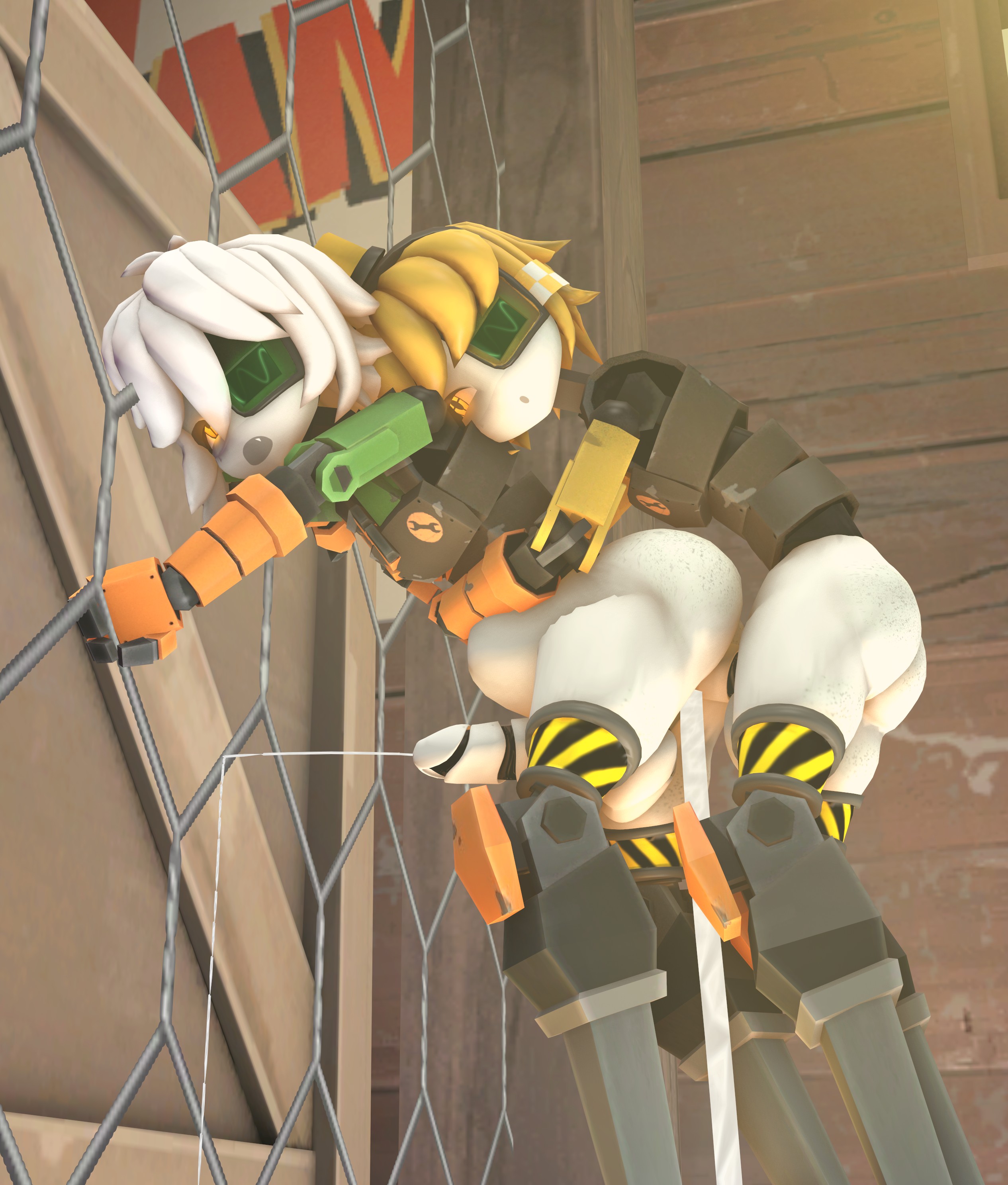 3d, anal sex, cum, cum in ass, cum inflation, cumflation, cute, dell spencer, femboy, femboy on femboy, inflation, male, male/male, robot, sex, source filmmaker, team fortress 2, tf2