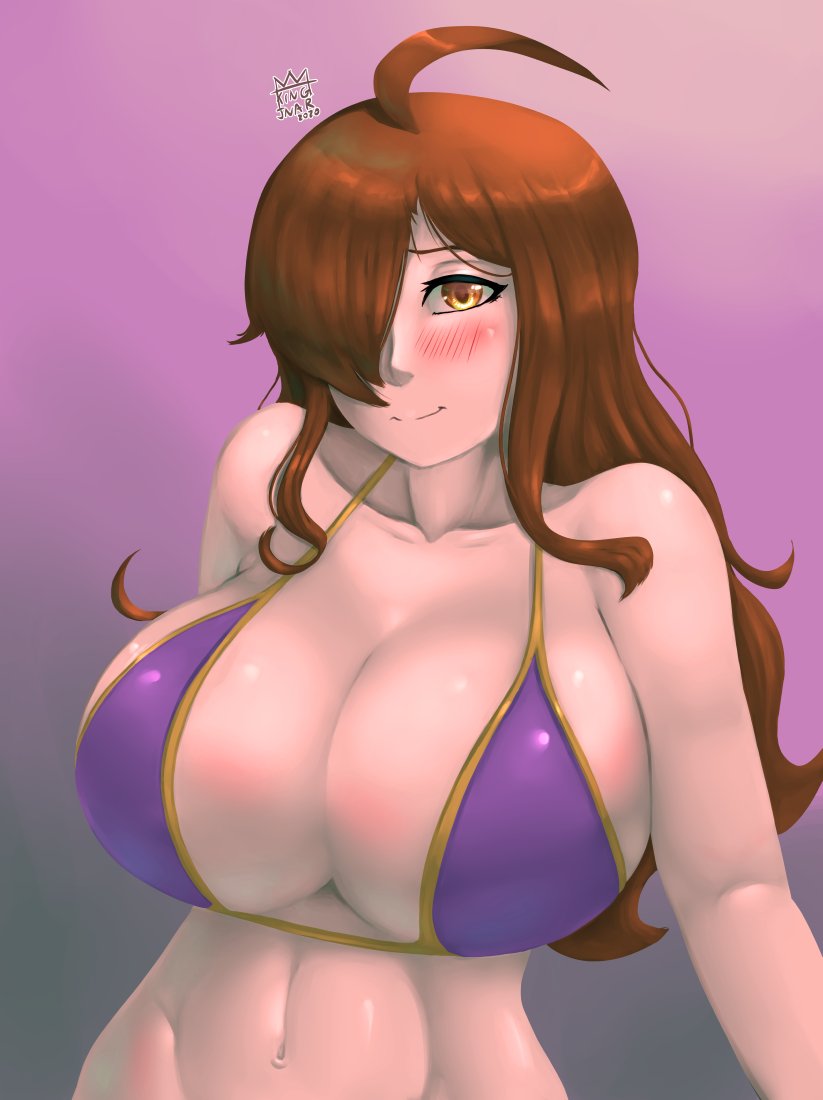 big breasts, breasts, female, female focus, female only, huge breasts, kingjnar, kono subarashii sekai ni shukufuku wo!, long hair, nipples, solo, solo female, solo focus, wiz (konosuba)