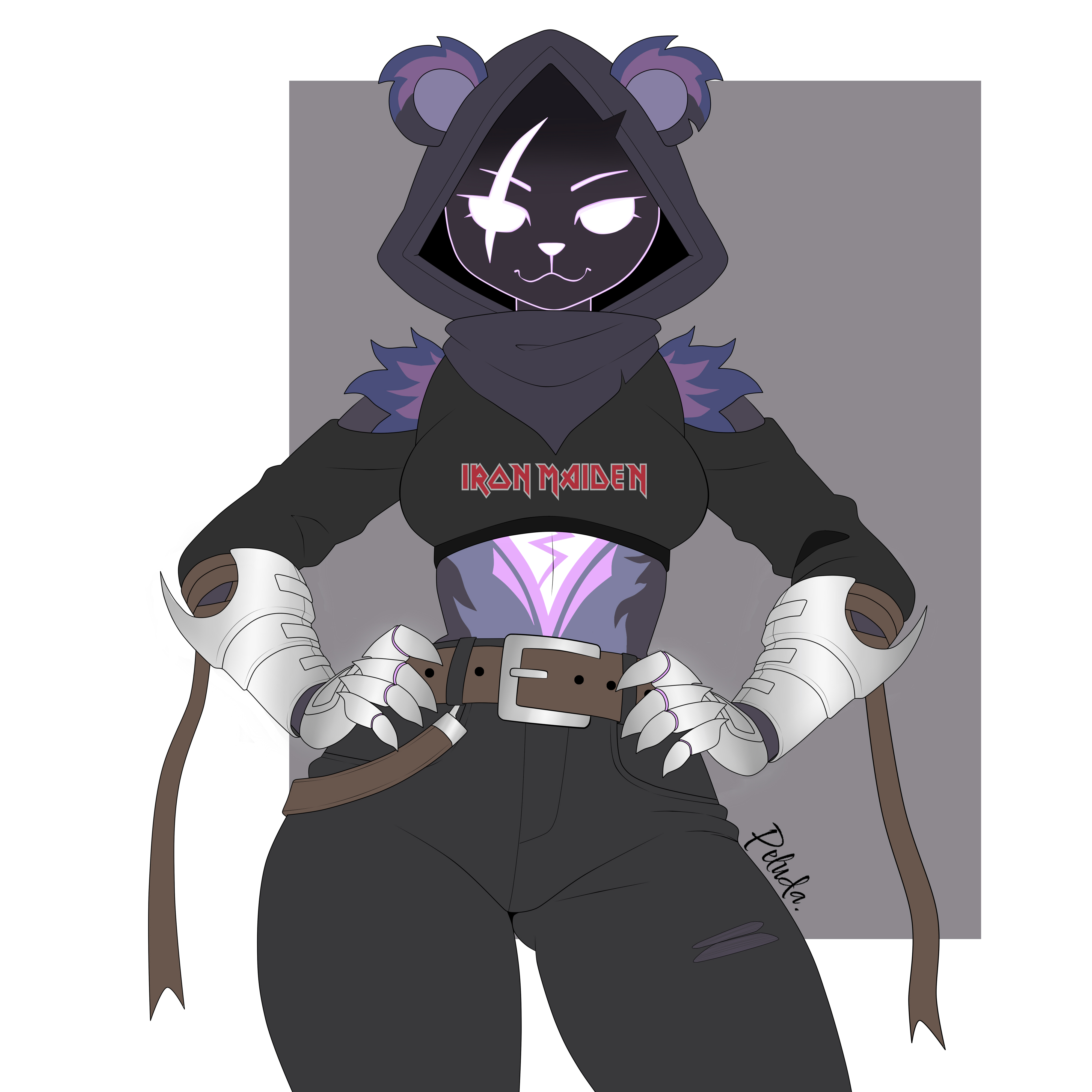 big breasts, big thighs, big titties, breasts, clothing, curvaceous, curvaceous female, curvaceous figure, curvy, curvy figure, curvy hips, epic games, female, female focus, female only, fortnite, fortnite: battle royale, furry, furry female, furry only, jeans, looking at viewer, peluda, purple body, purple fur, raven team leader, raven team leader (fortnite)